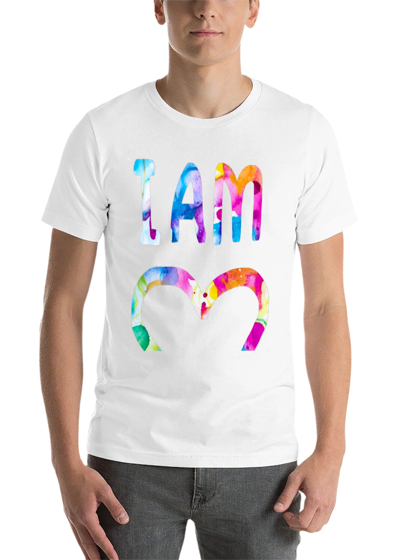Black I AM 3 Watercolor T-Shirt view 14