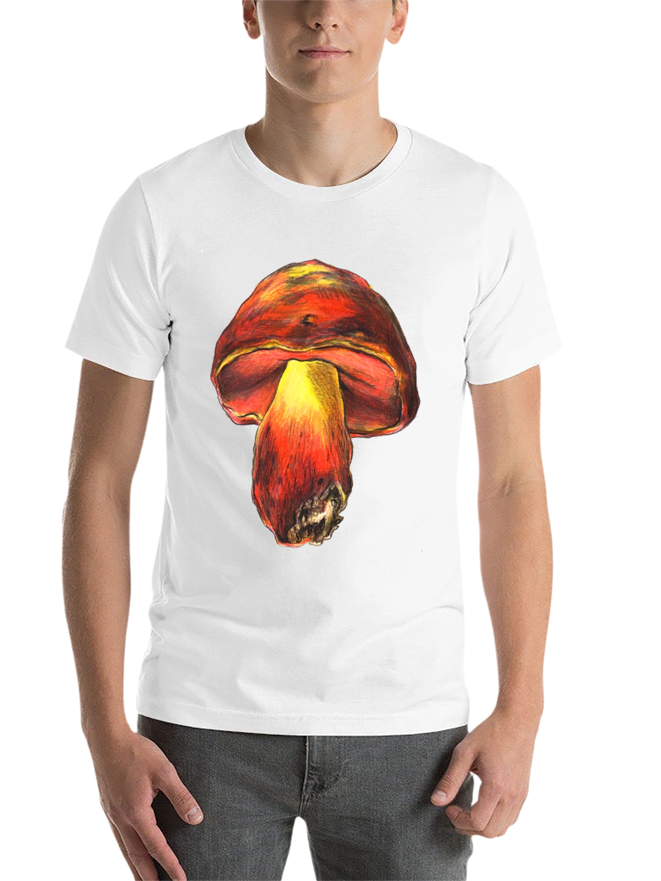Black Mushroom Graphic Tee - Unique Unisex Design view 14
