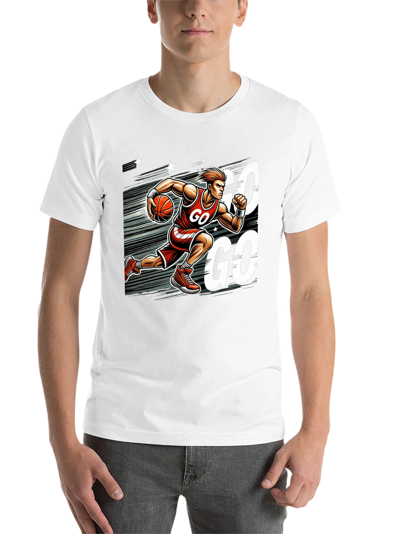 Black Basketball Go T-Shirt view 14