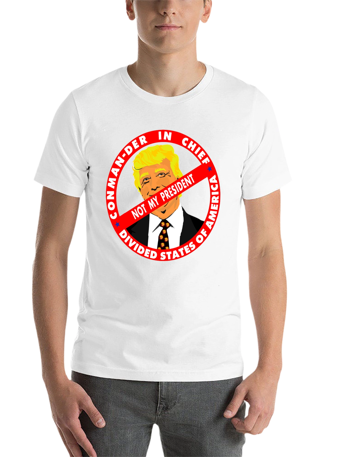 Black Not My President Anti-Trump Graphic Tee view 14
