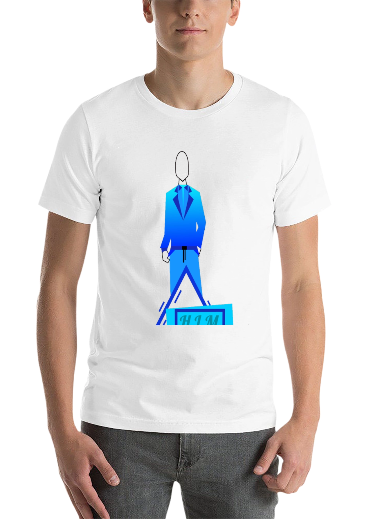 Geometric HIM Graphic Tee - Modern Design - 14