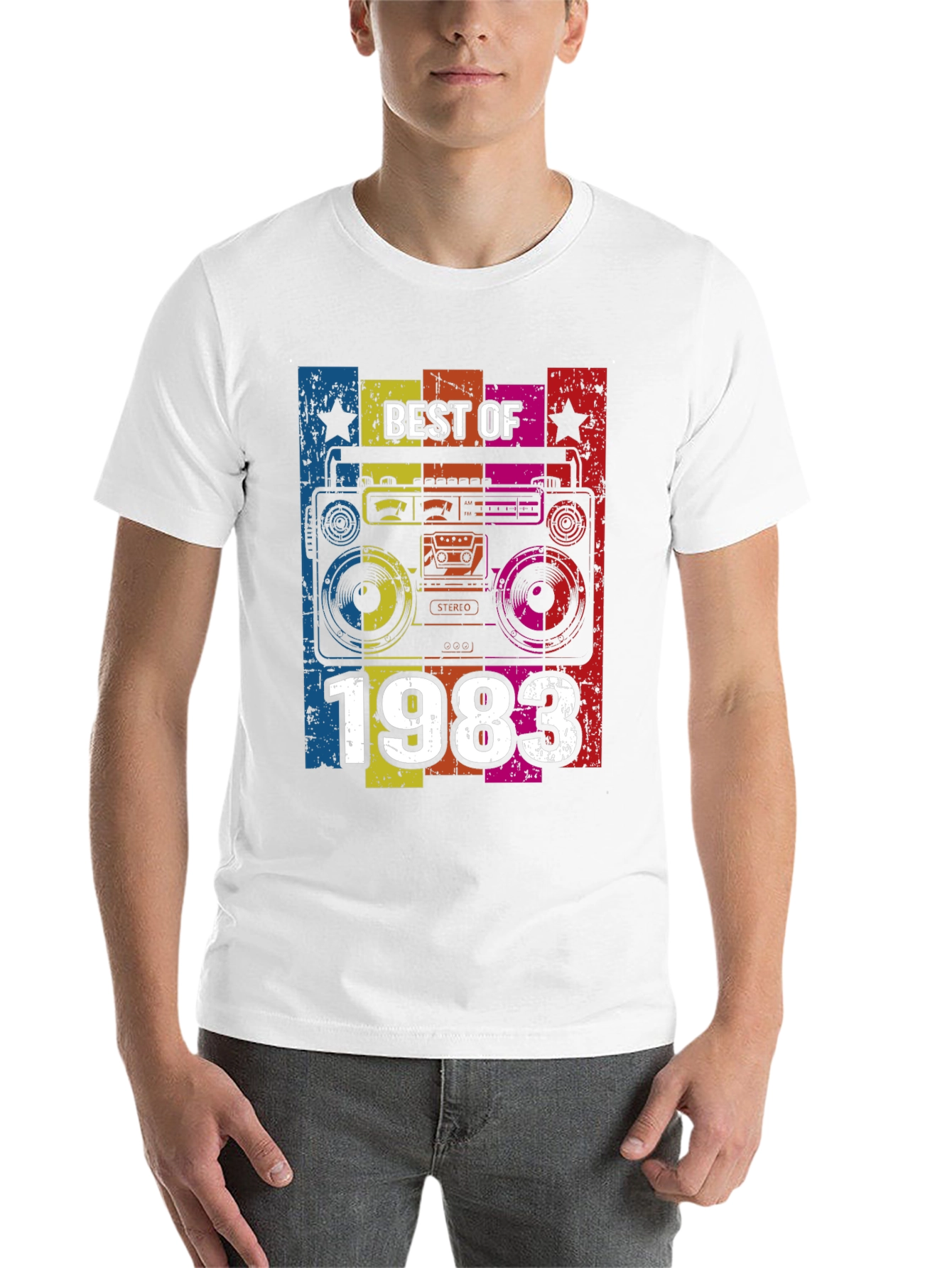 Black Best of 1983 Boombox Graphic T-Shirt view 14