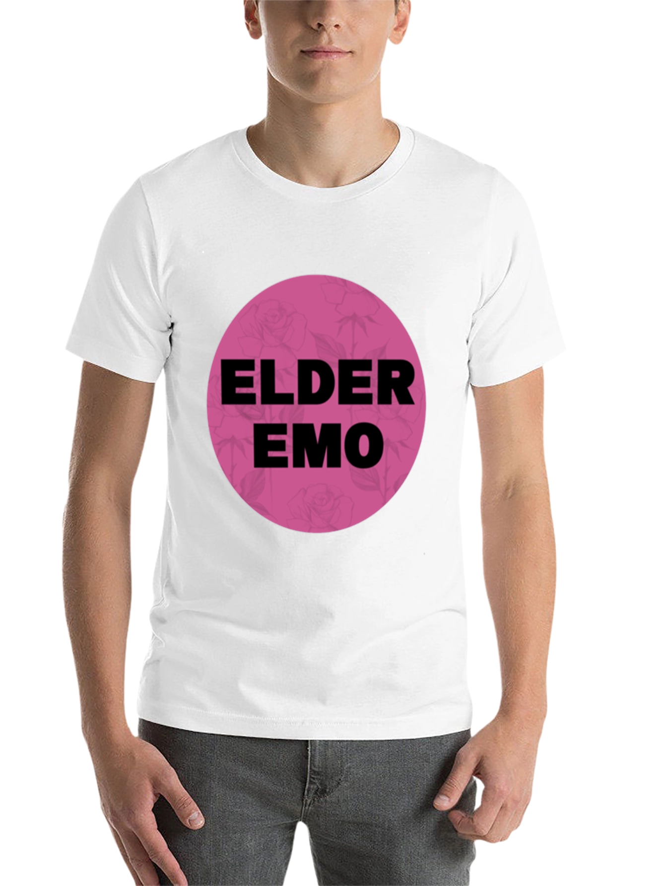 Black Elder Emo T-Shirt - Black Cotton Blend Graphic Tee view 14