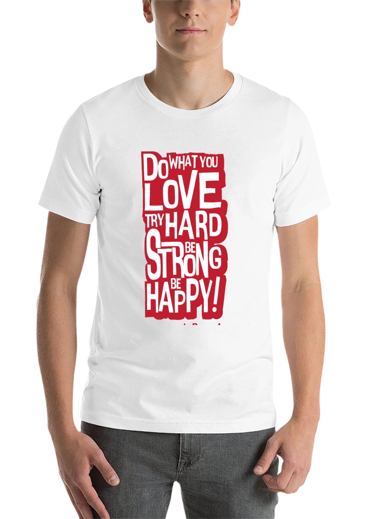 Black Motivational Graphic Tee - Do What You Love Black T-Shirt view 14