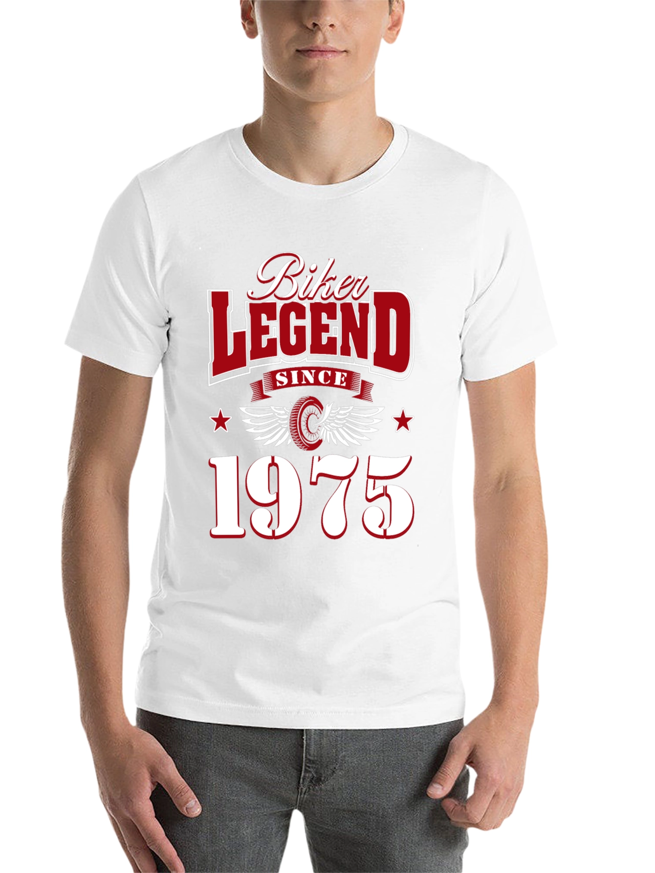 Black Biker Legend Since 1975 T-Shirt view 14