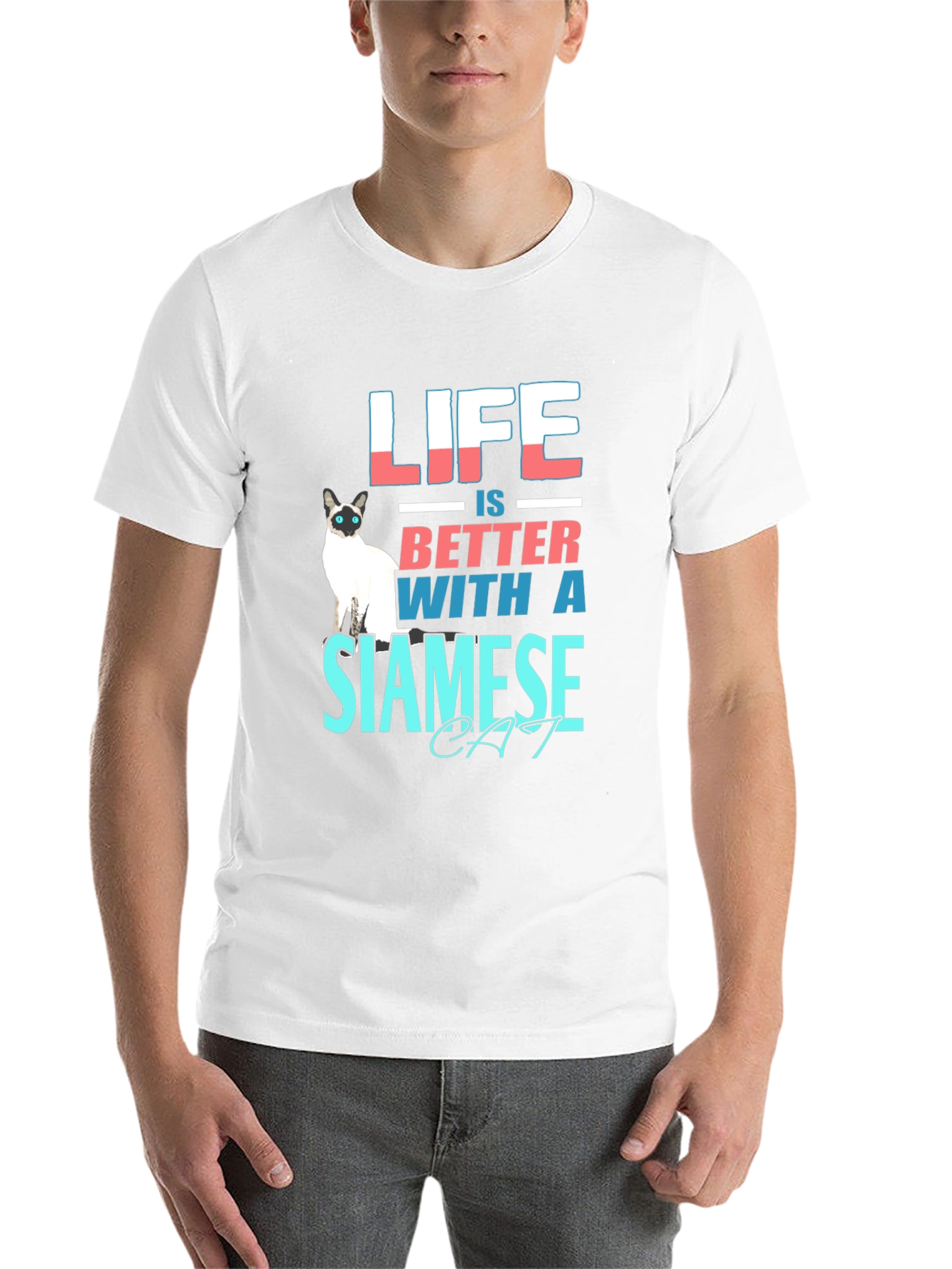 Black Life Is Better With a Siamese Cat T-Shirt view 14