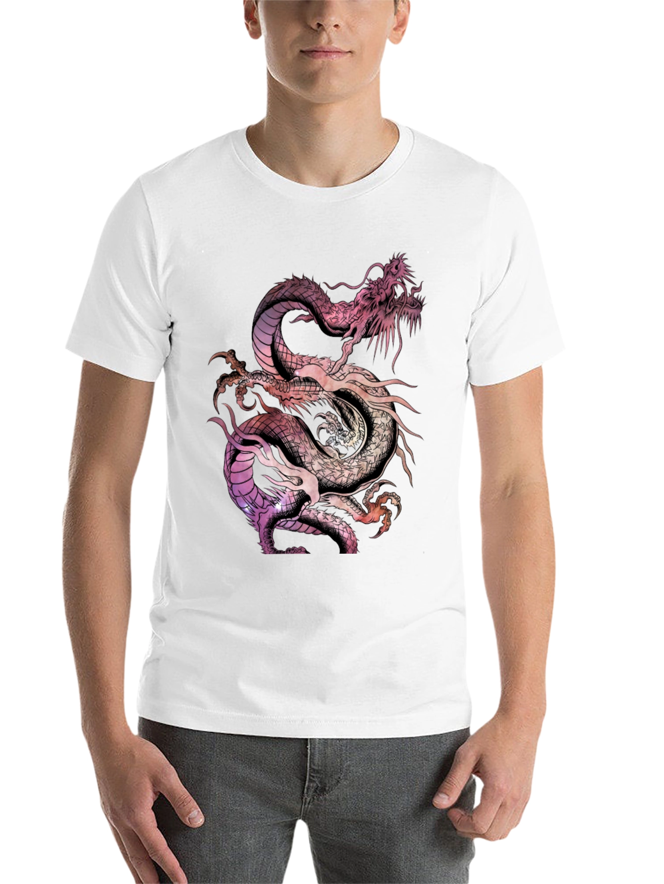Black Dragon T-Shirt - Colorful Graphic Tee view 14