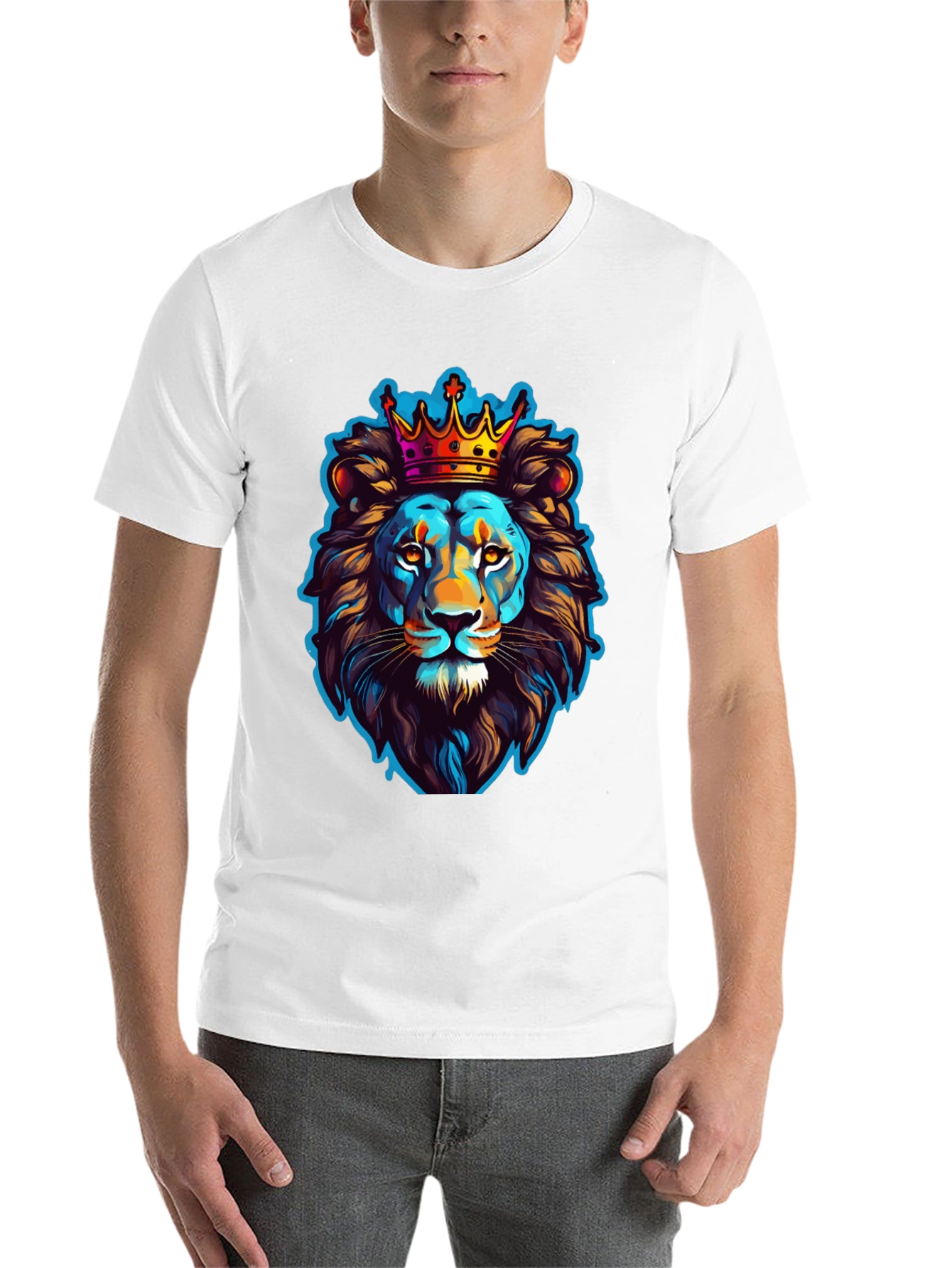 Black Lion King Graphic Tee - Men's Black T-Shirt view 14