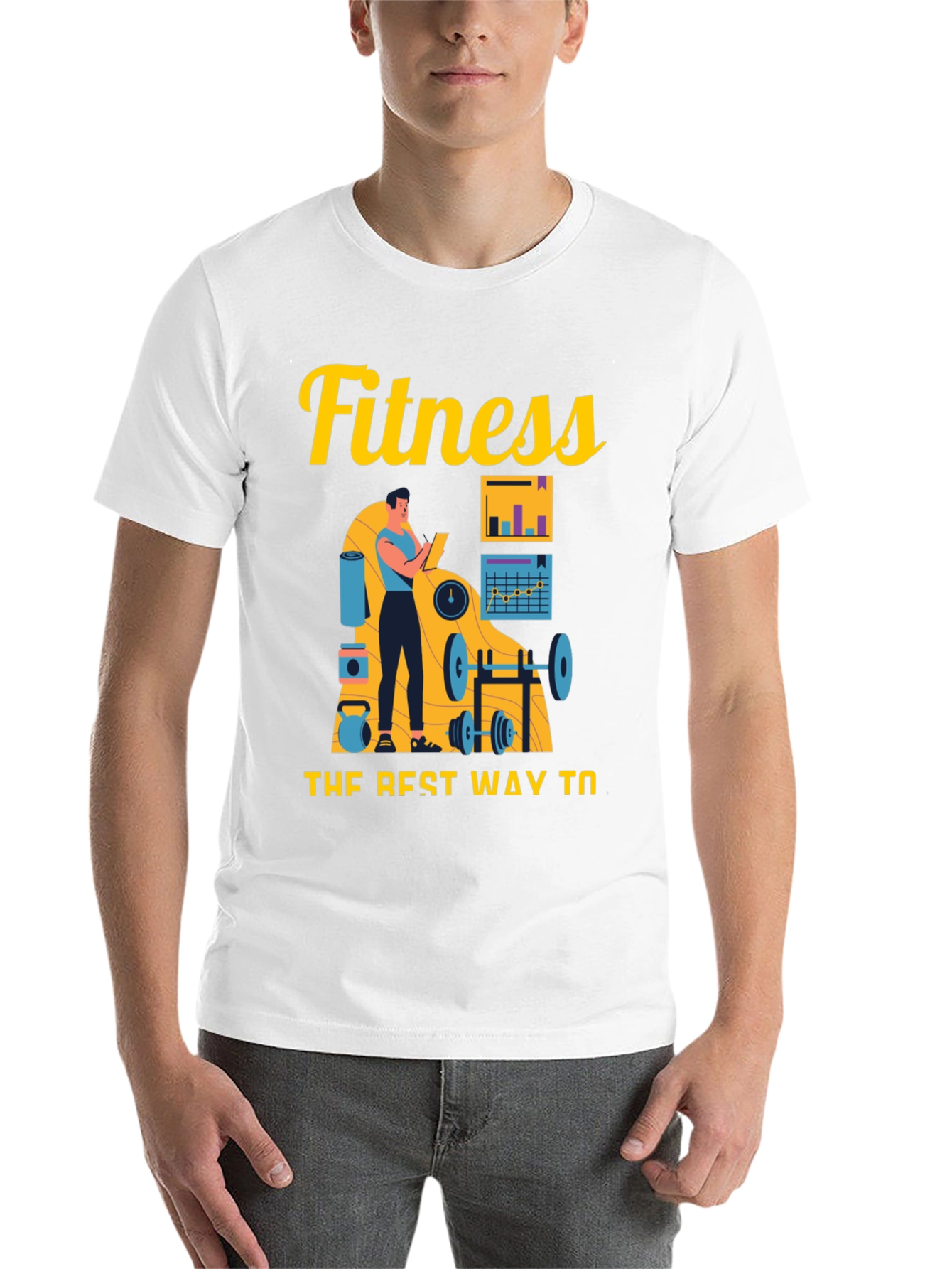 Black Fitness Workout Graphic Tee view 14