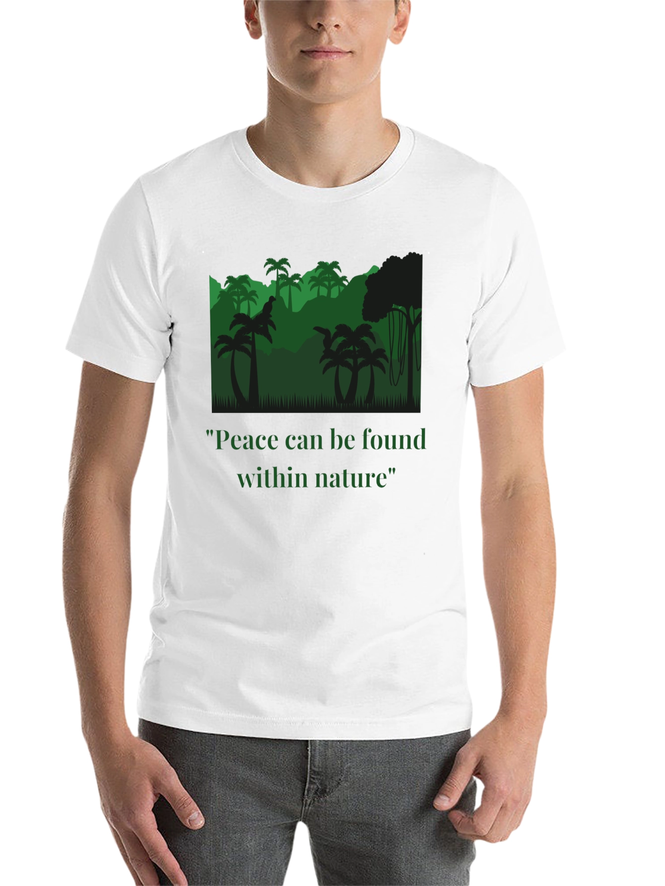 Black Peace Within Nature T-Shirt - Jungle Design view 14