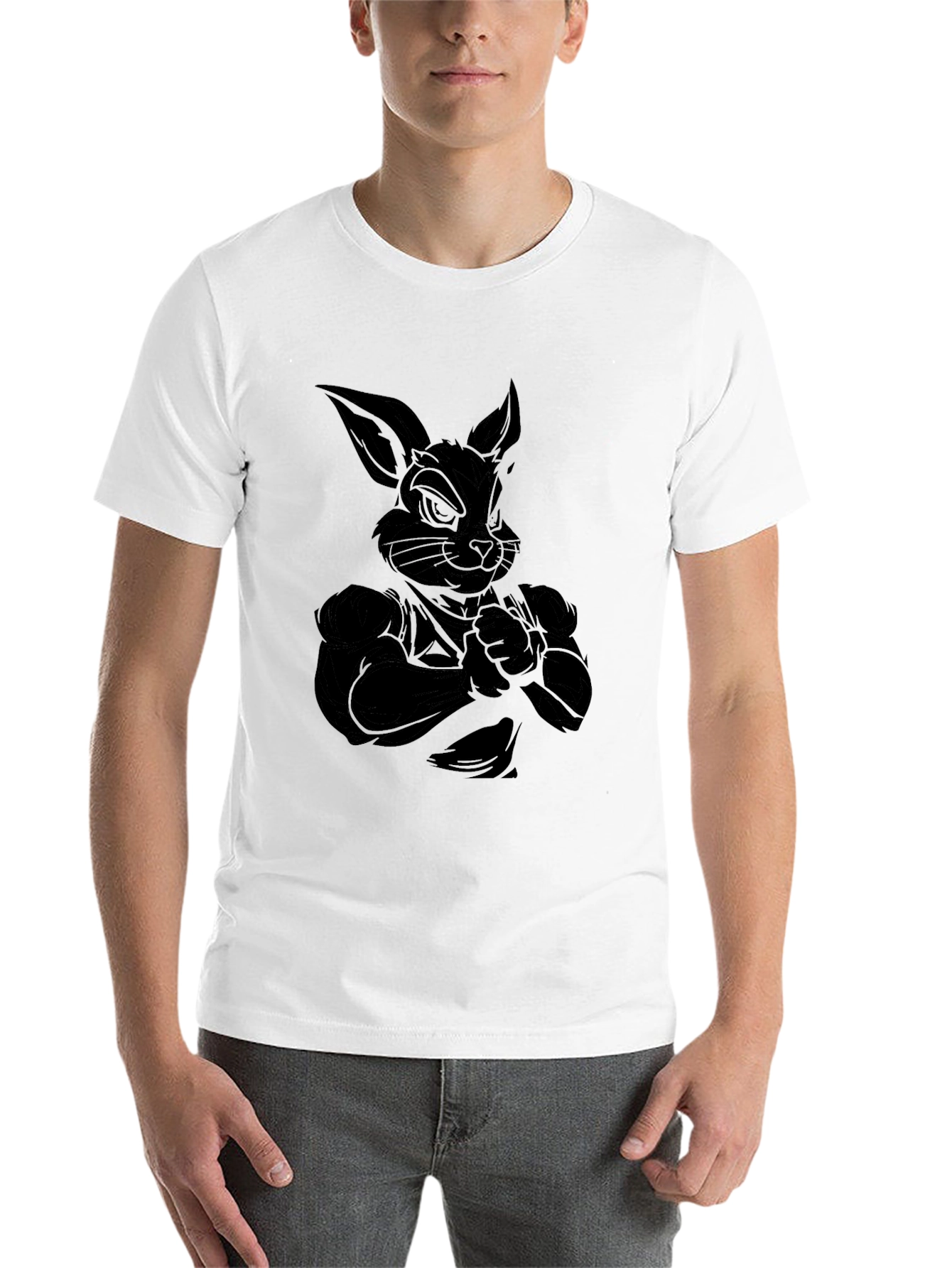 Black Black Rabbit Graphic Tee - Men's Crew Neck T-Shirt view 14