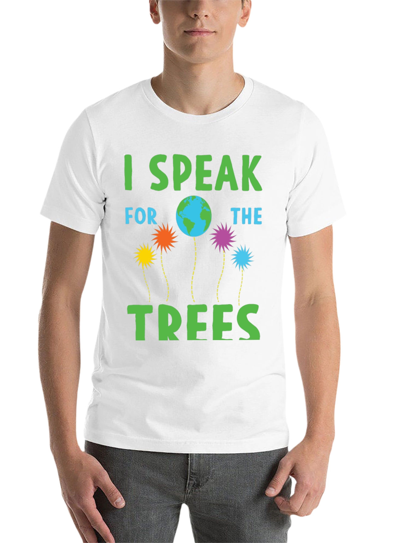 Black I Speak for the Trees Graphic T-Shirt view 14
