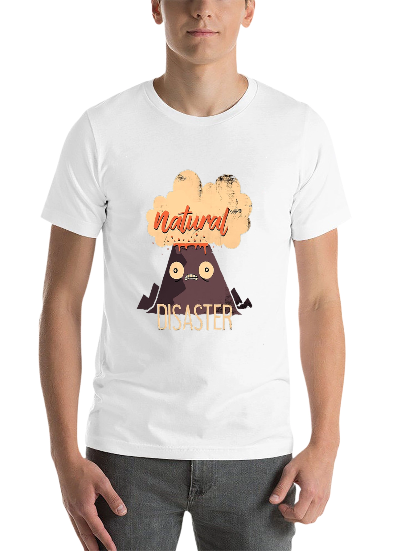 Black Natural Disaster T-Shirt - Funny Volcano Graphic Tee view 14