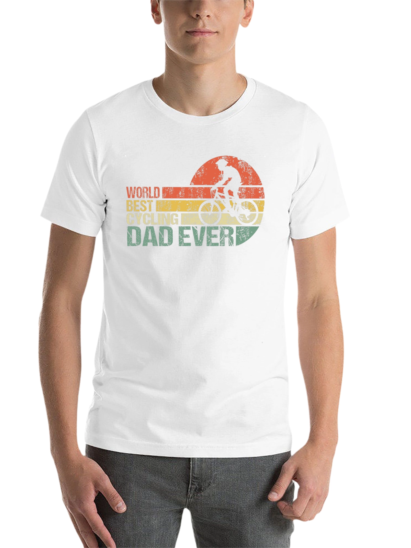 Black World's Best Cycling Dad Ever T-Shirt view 14