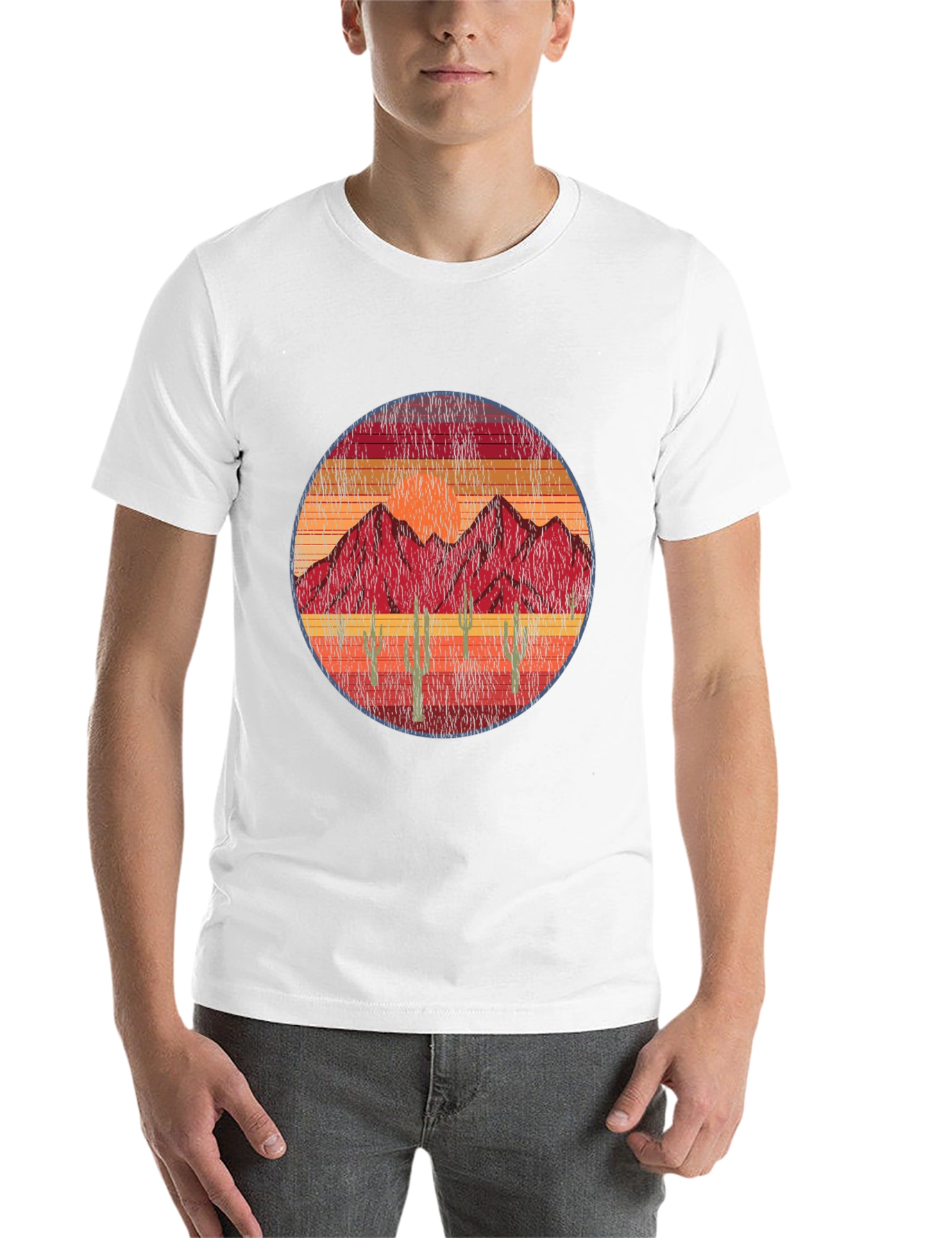 Black Vintage Desert Mountain T-Shirt view 14