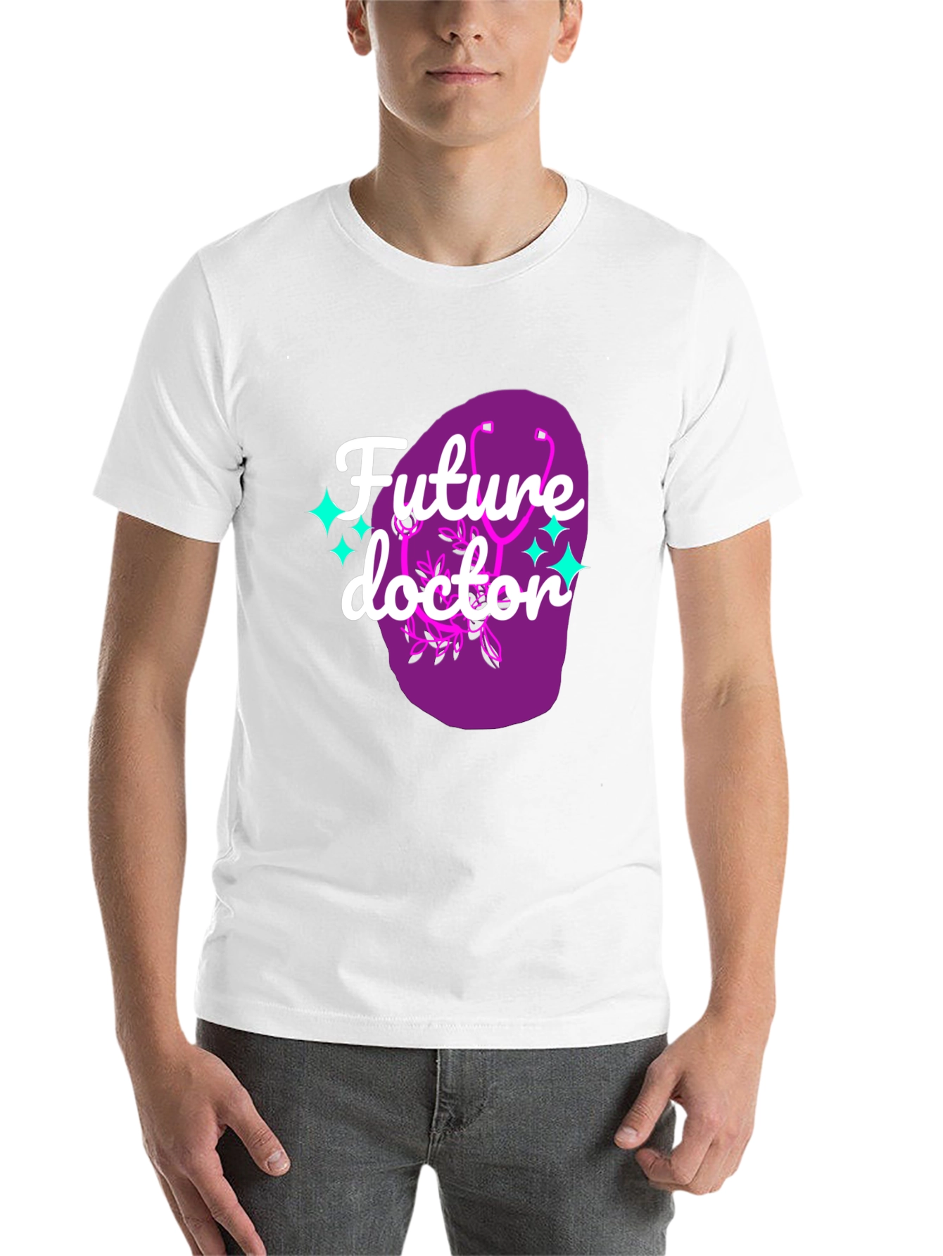 Black Future Doctor Graphic Tee - Black Cotton T-Shirt view 14