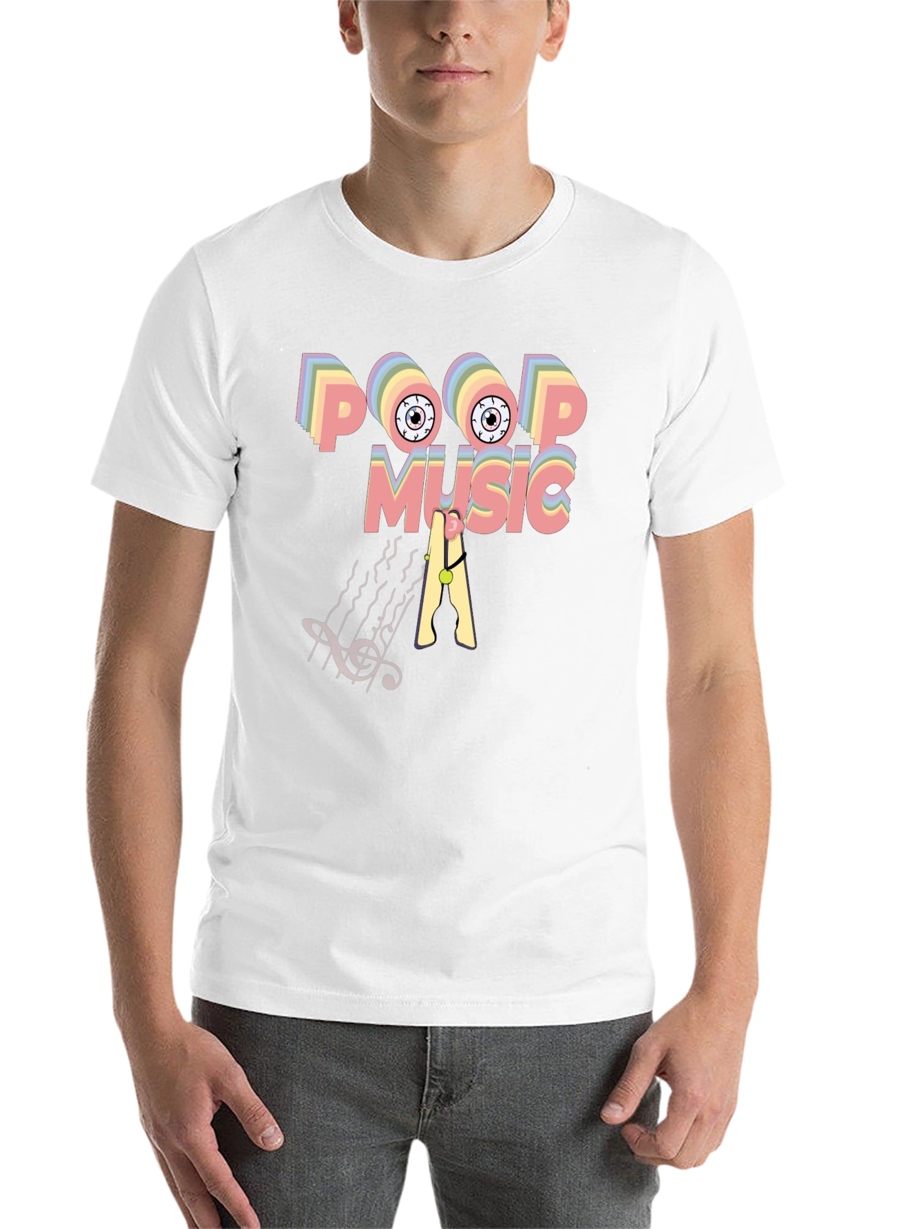 Black Poop Music Graphic T-Shirt view 14