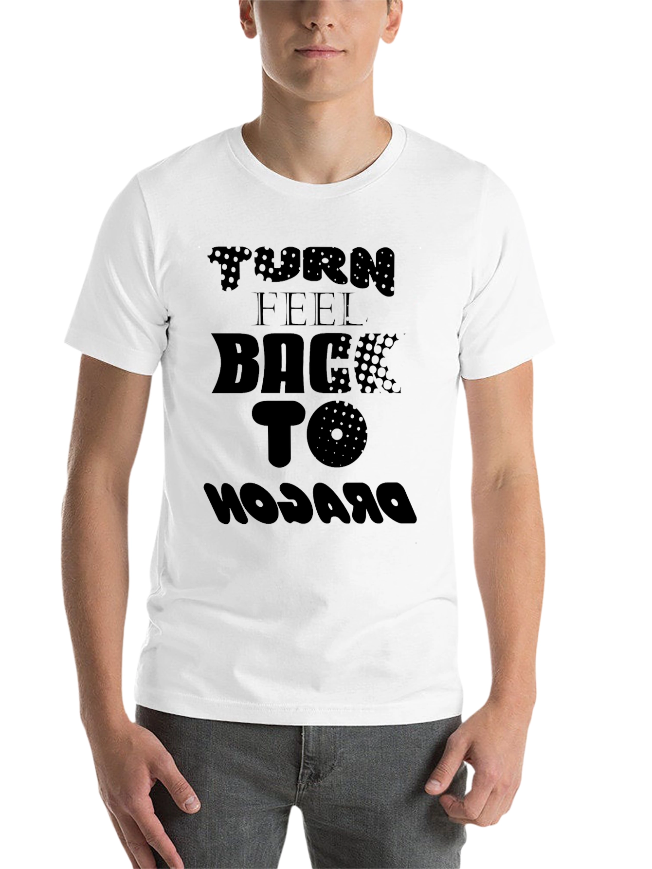 Black Turn Feel Back to Dragon Graphic Tee view 14