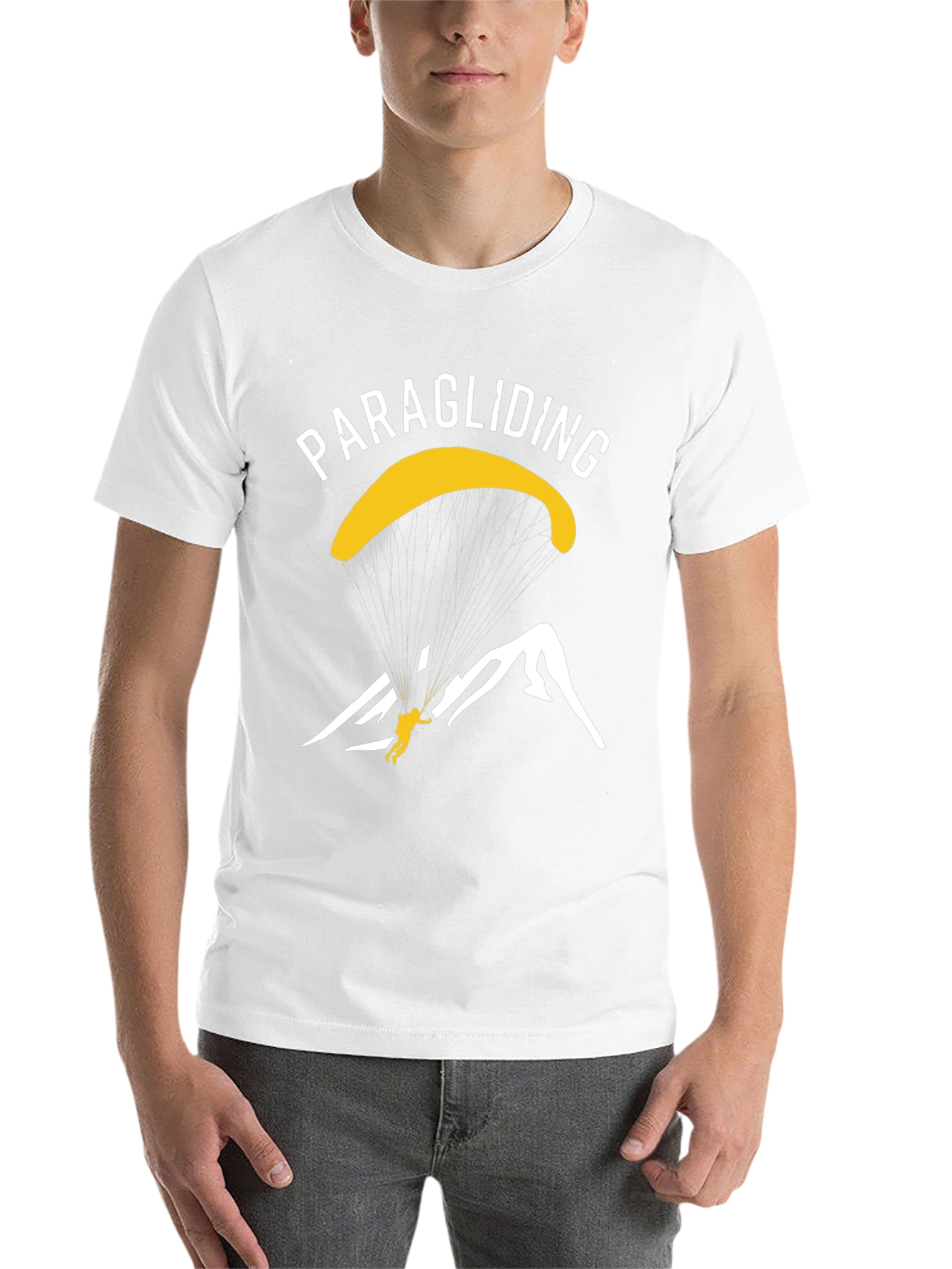 Black Paragliding Graphic T-Shirt - Adventure Awaits view 14