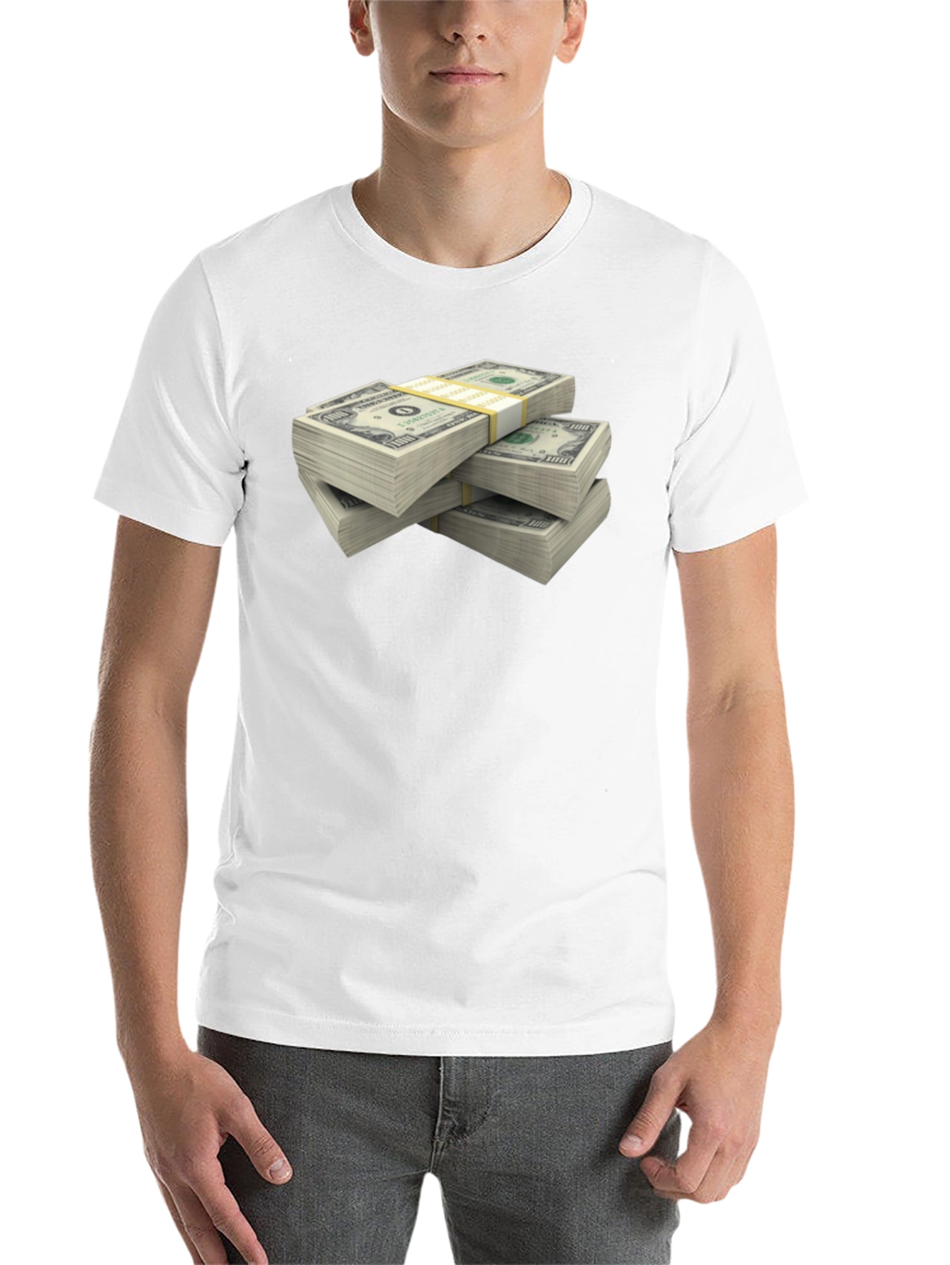 Black Money Stack Graphic T-Shirt - Black view 14