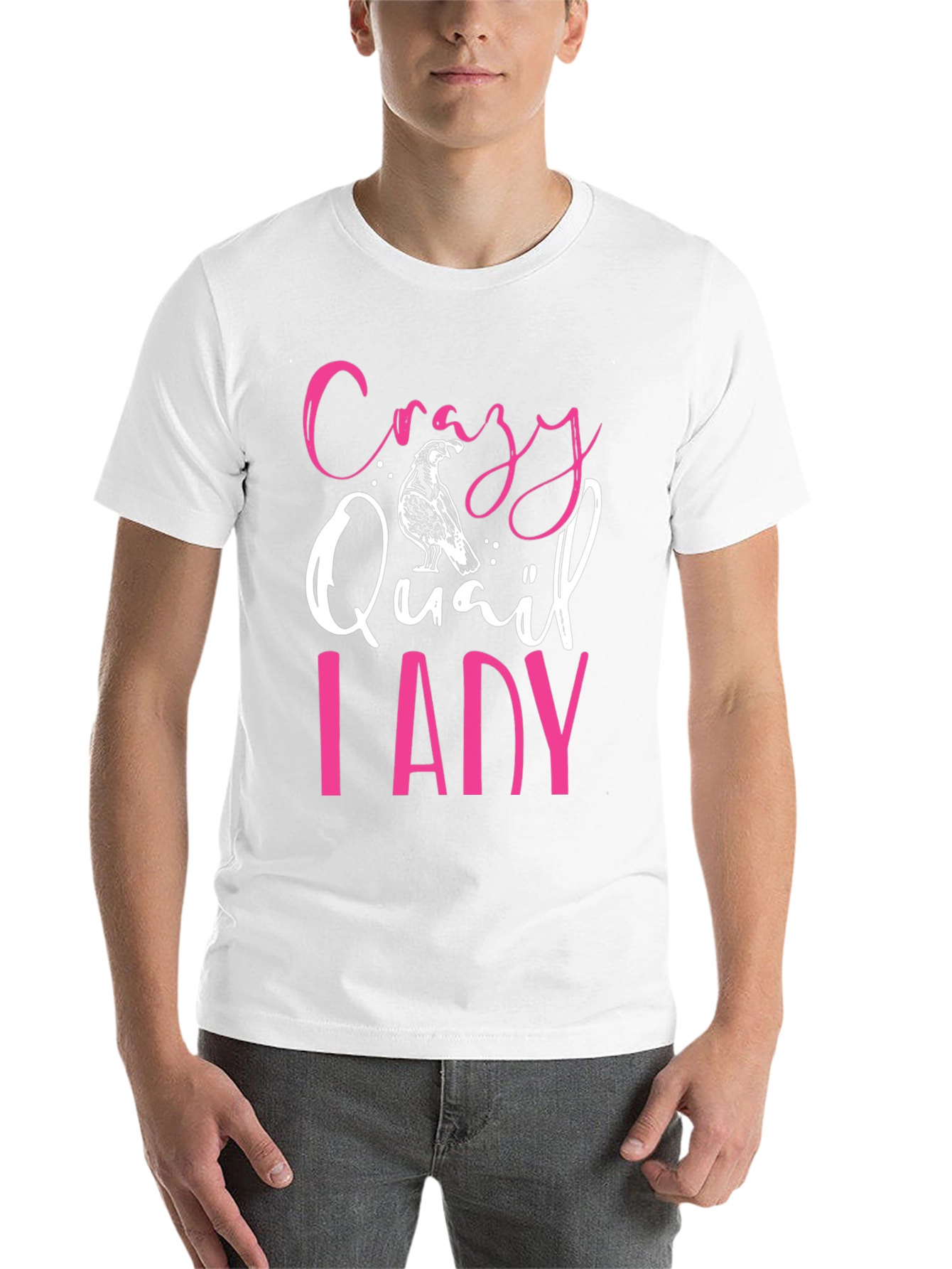 Black Crazy Quail Lady Graphic Tee - Black T-Shirt view 14