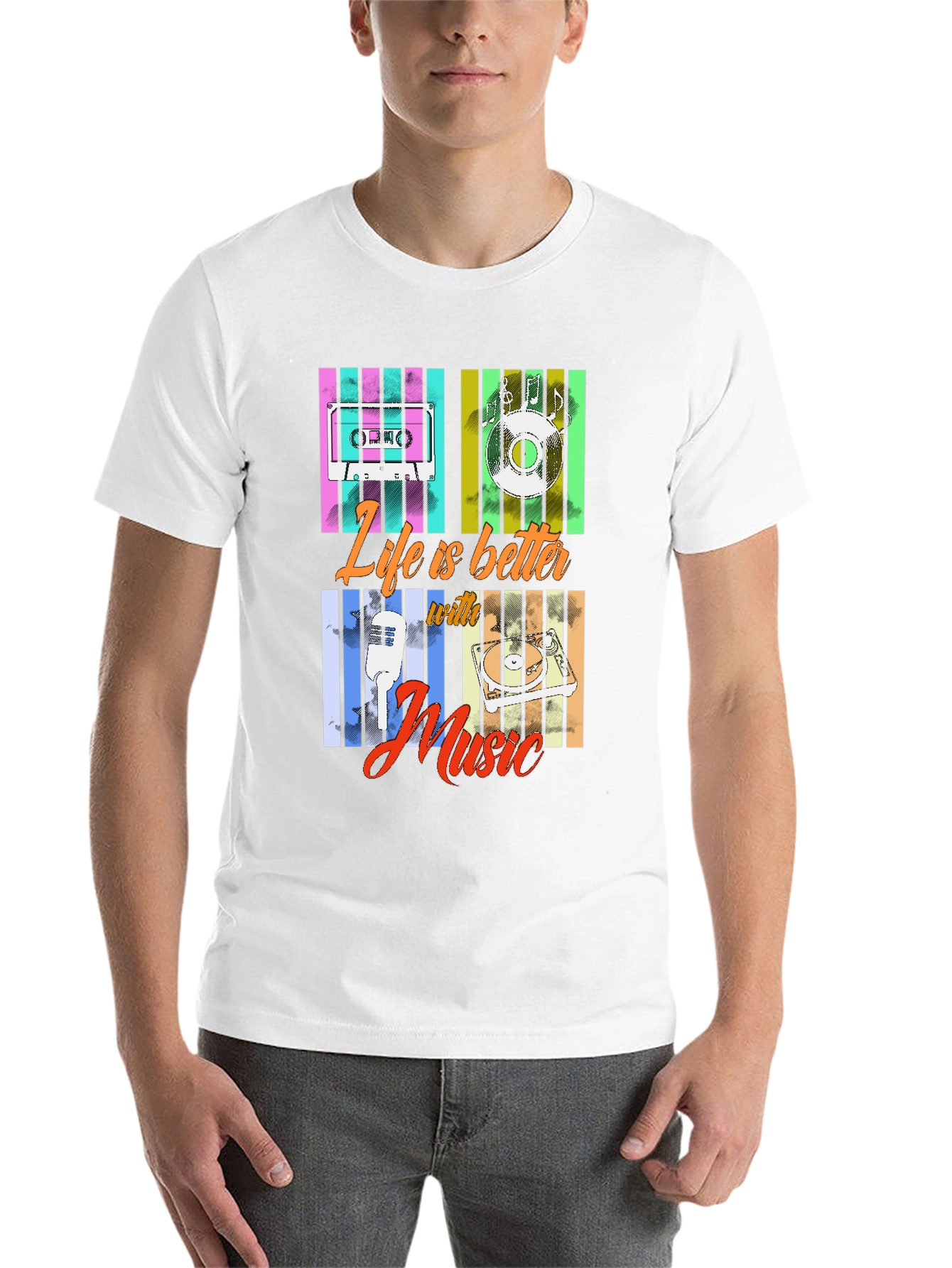 Black Life Is Better With Music T-Shirt view 14