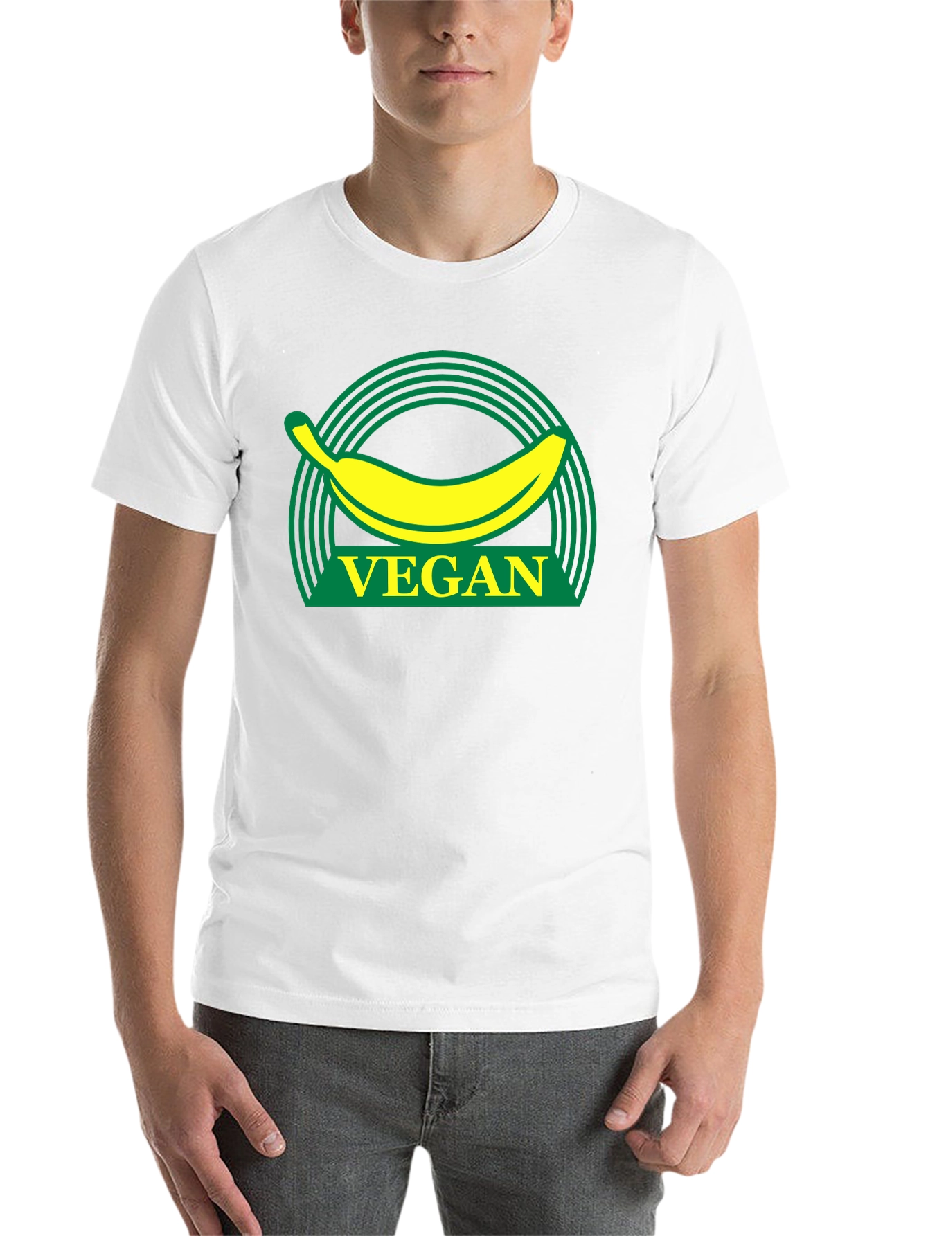 Vegan Banana T-Shirt - Unisex Black Tee - 14