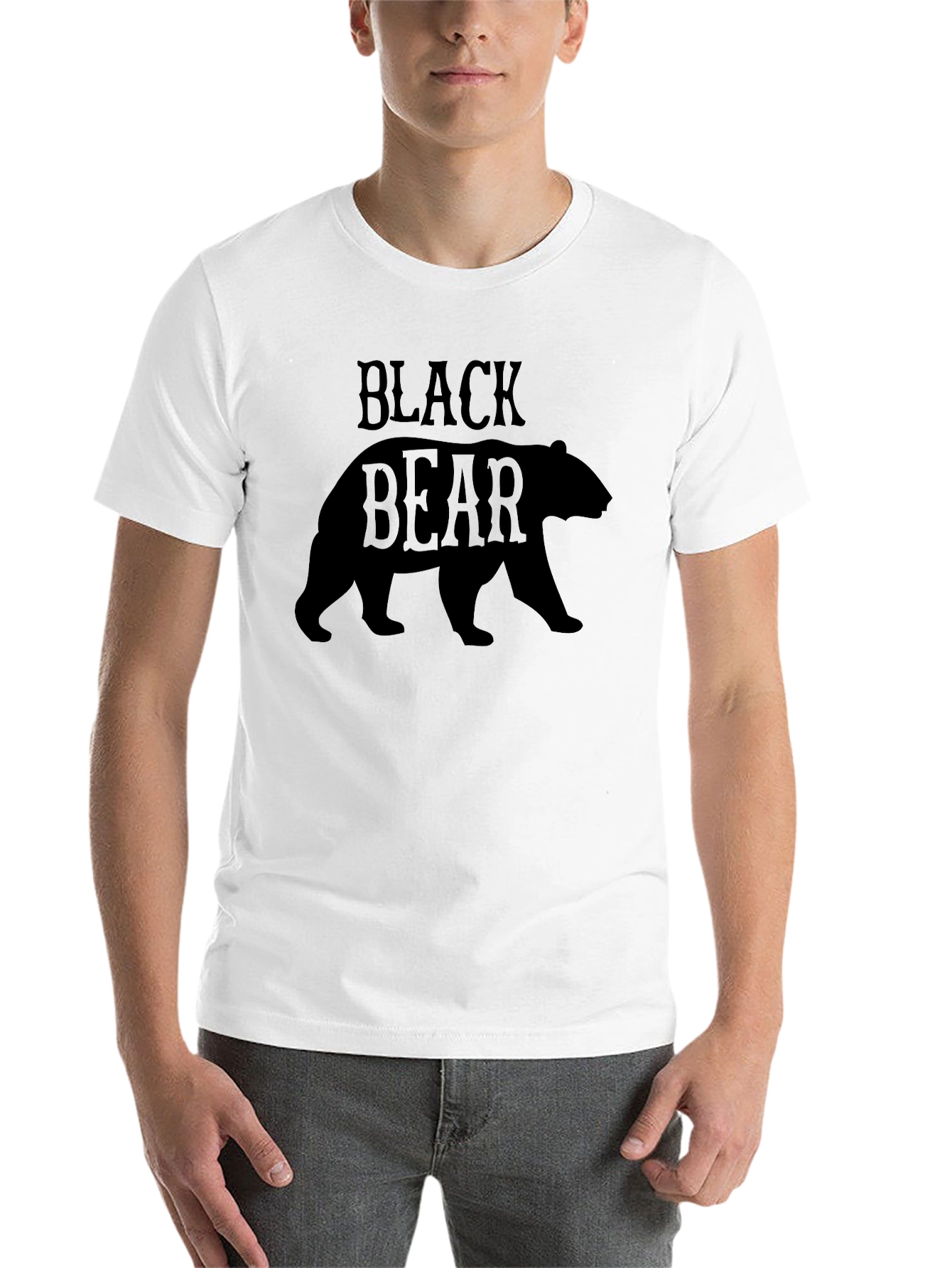 Black Black Bear Graphic Tee - Stylish Wildlife Design view 14