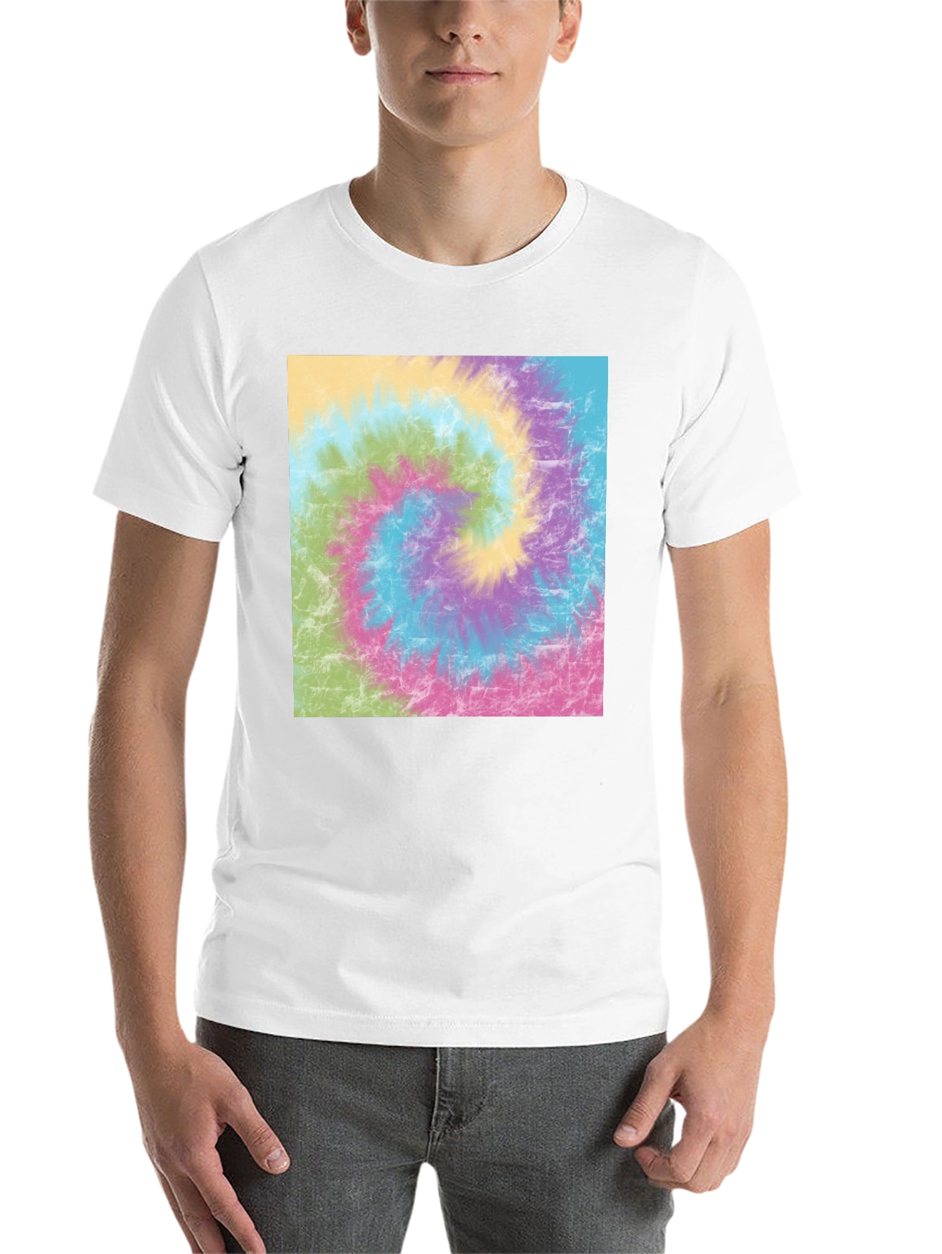 Black Tie Dye Swirl Graphic Tee - Casual Comfort view 14