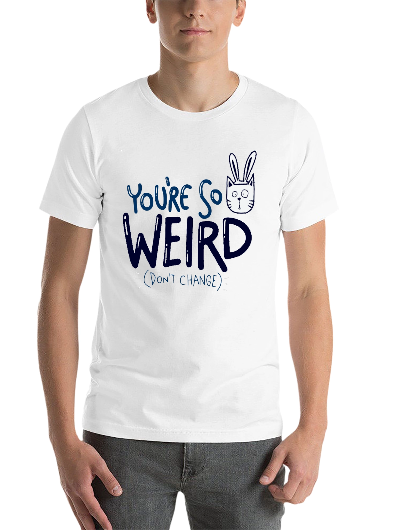 Black You're So Weird T-Shirt - Funny Graphic Tee view 14