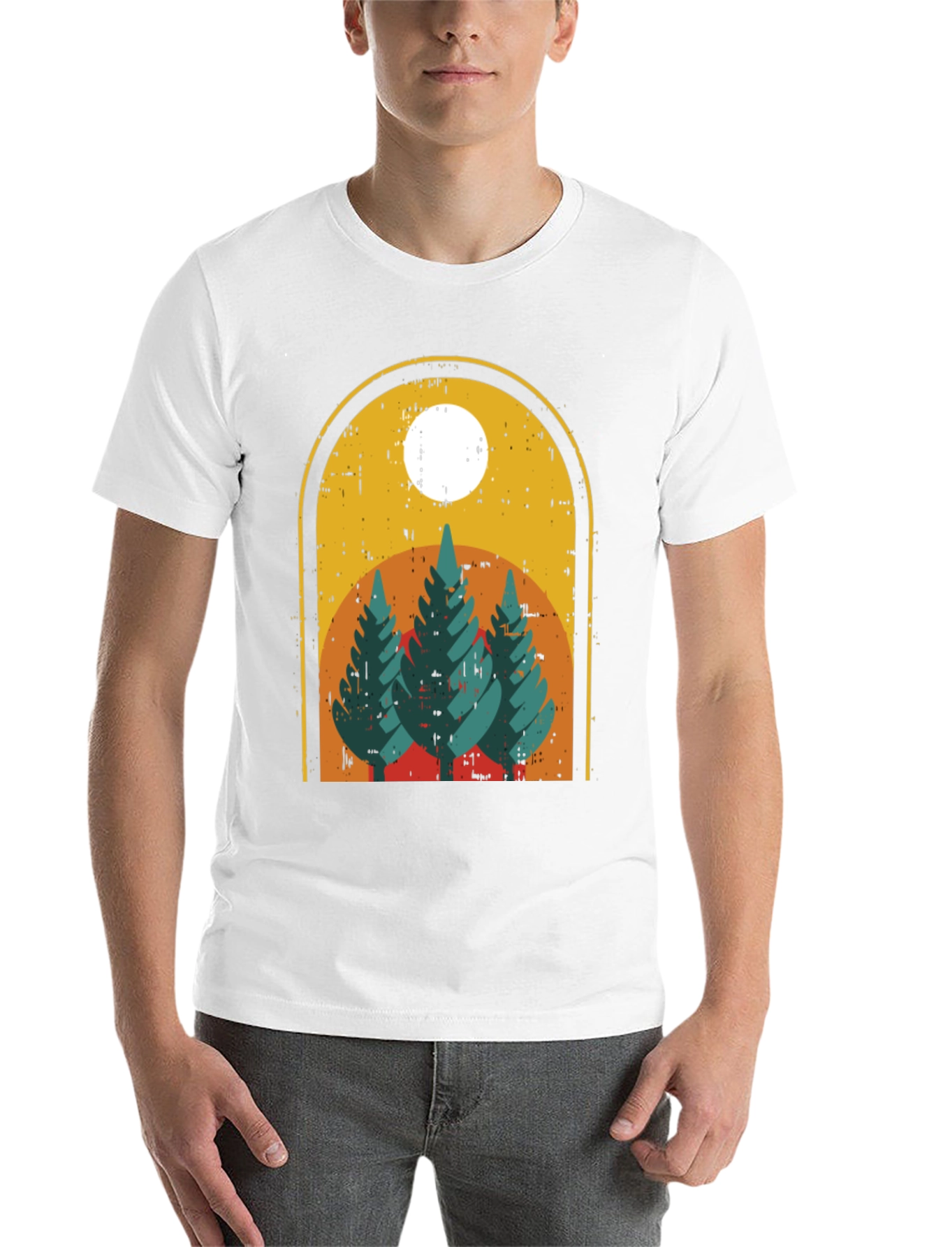 Black Vintage Forest T-Shirt - Nature Graphic Tee view 14