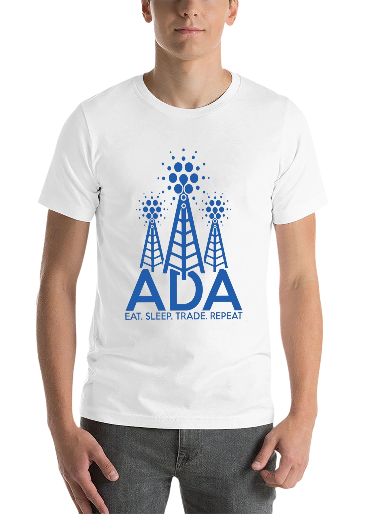 Black ADA Cryptocurrency Black T-Shirt view 14