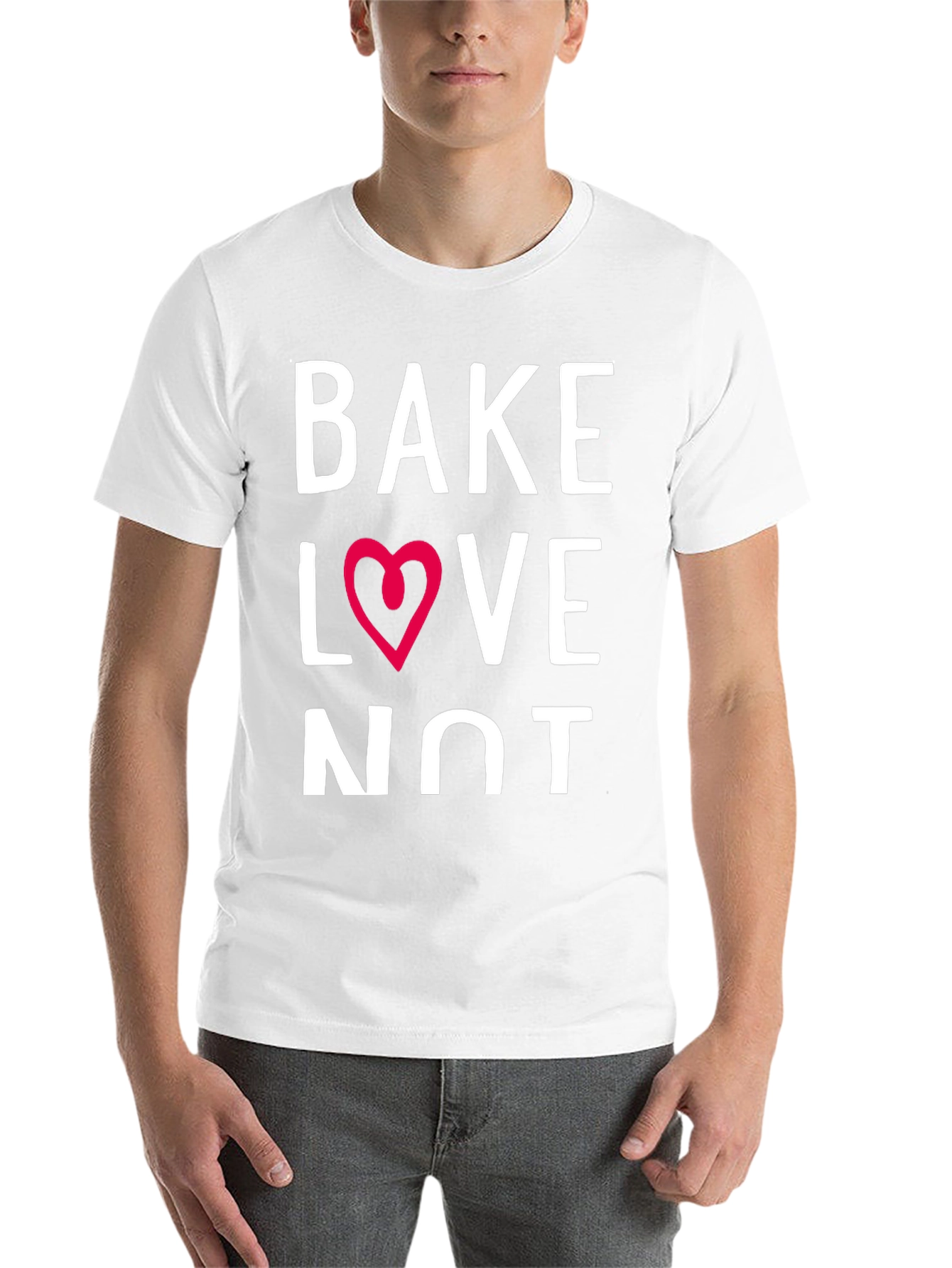 Black Bake Love Not T-Shirt - Black Crew Neck Short Sleeve view 14