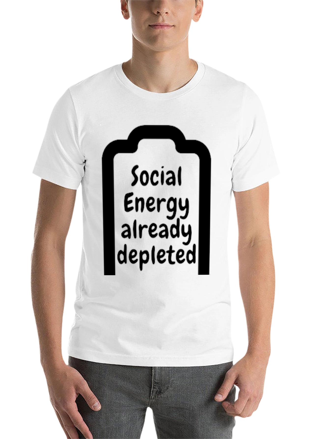 Black Social Energy Depleted T-Shirt view 14