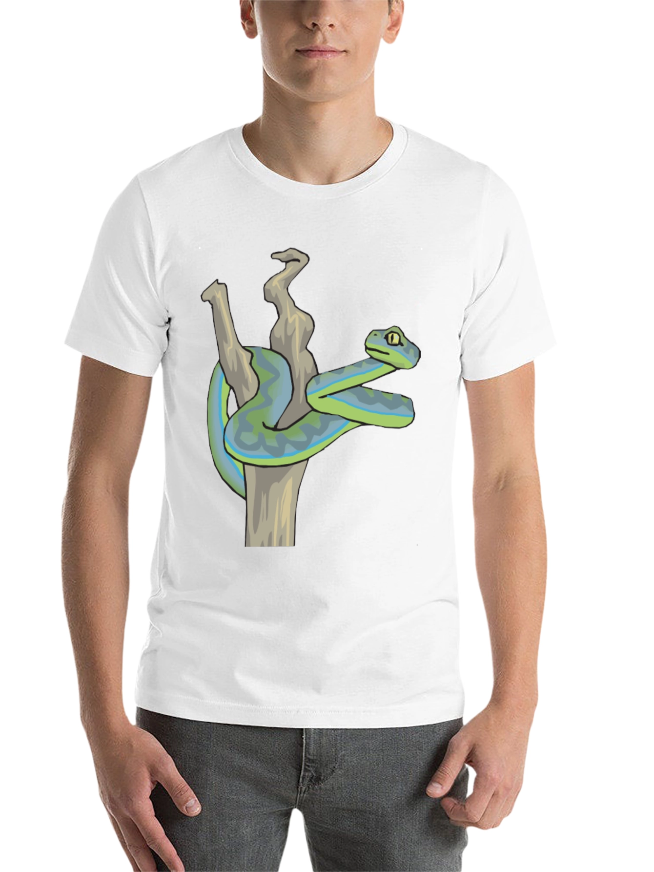 Black Snake T-Shirt: Reptile Art Tee view 14