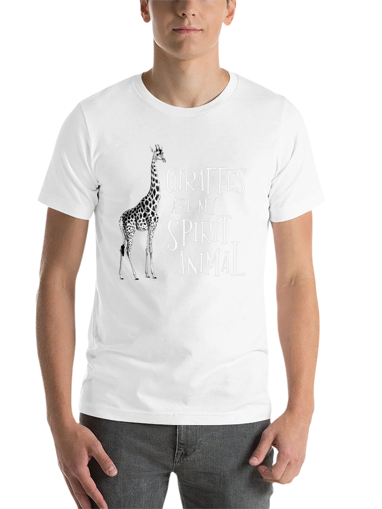 Black Giraffes Are My Spirit Animal T-Shirt view 14