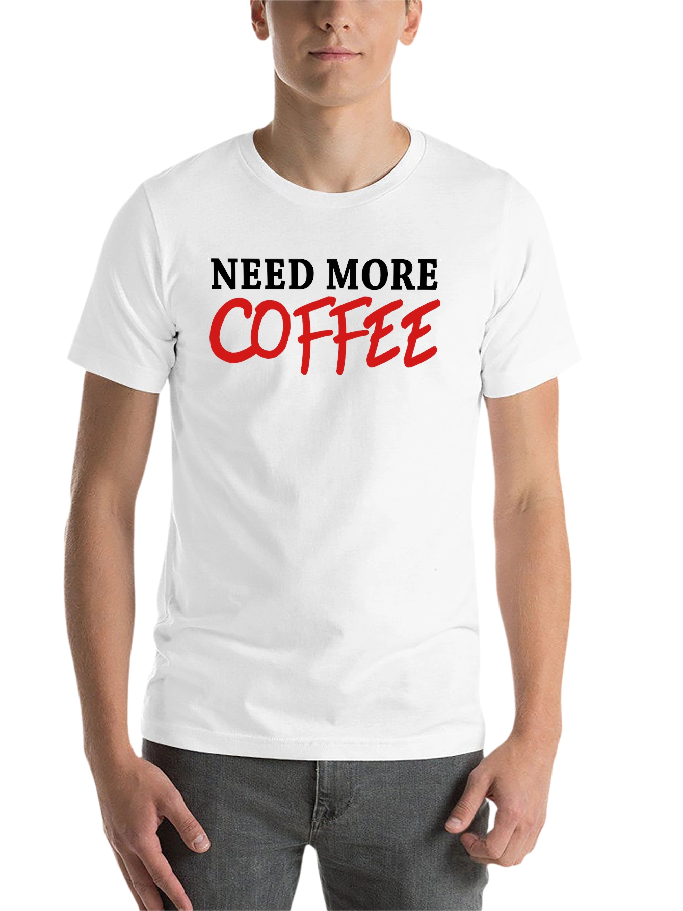 Black Need More Coffee T-Shirt - Black view 14