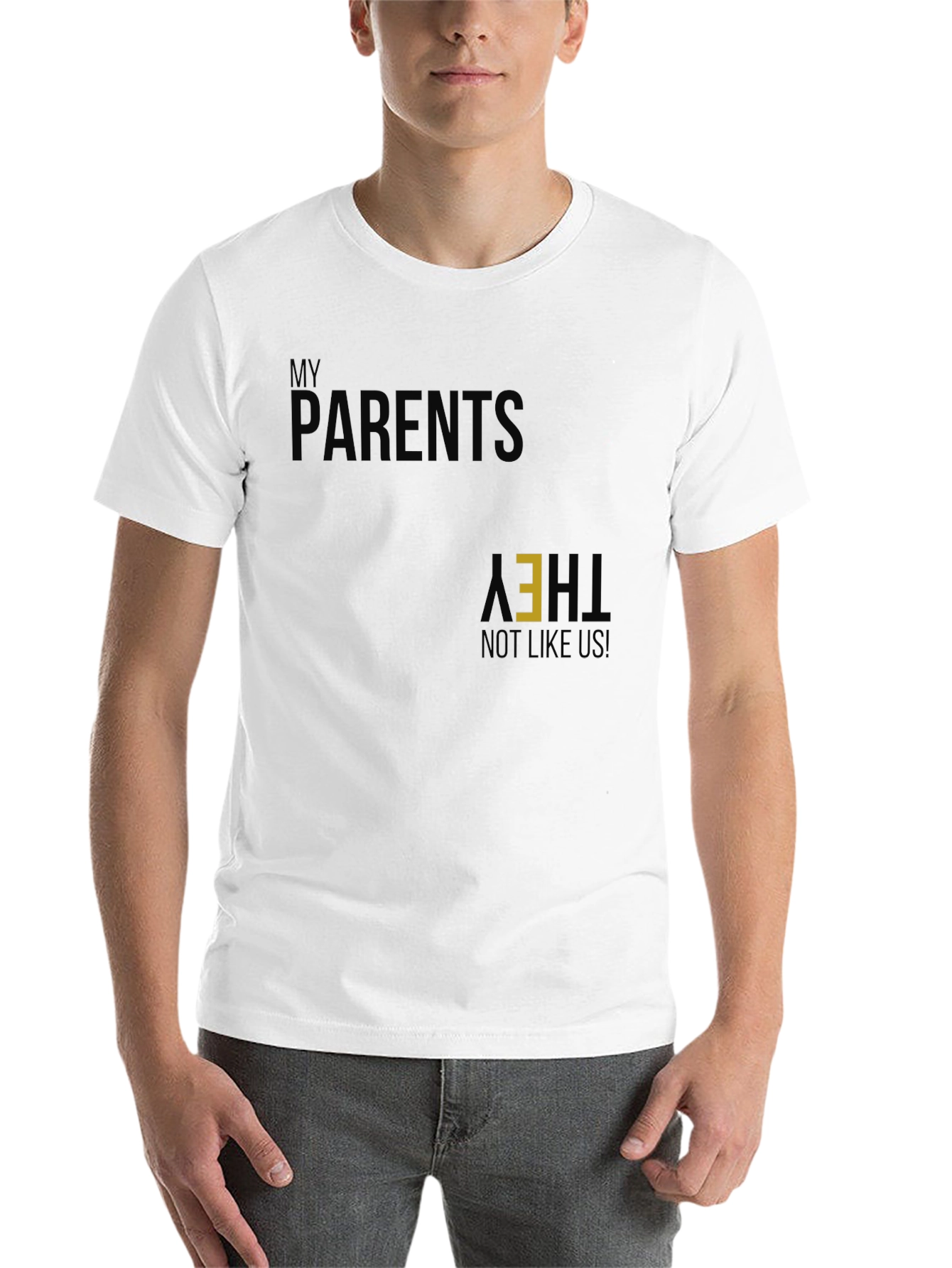 Black My Parents They Not Like Us Funny Sarcastic T-Shirt view 14
