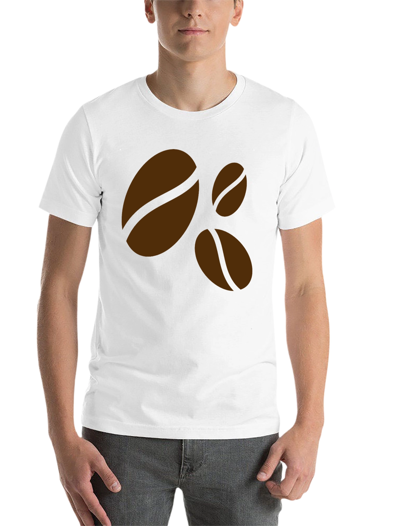 Black Coffee Bean Graphic Black T-Shirt - Casual Style view 14