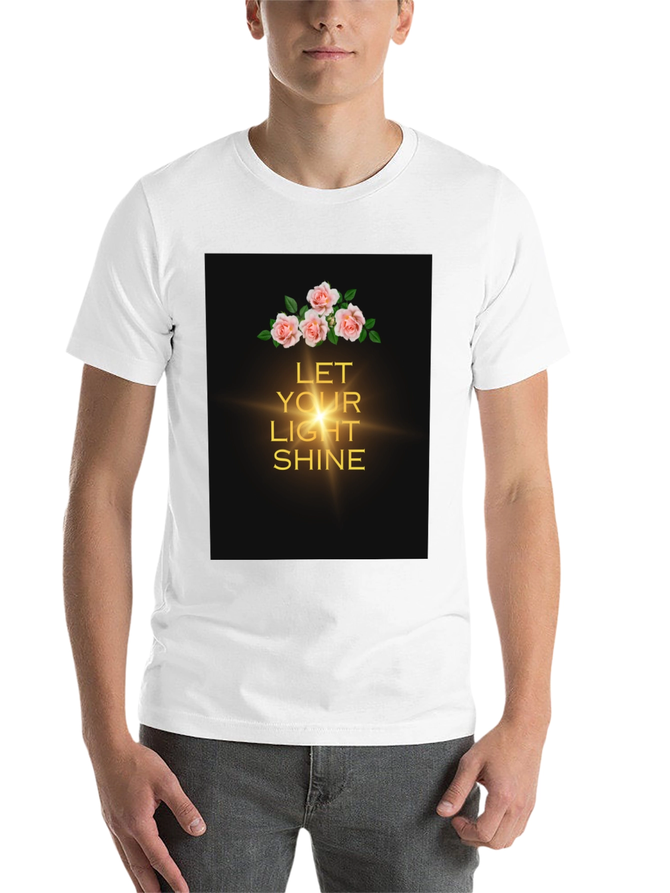 Black Floral Light Shine T-Shirt view 14