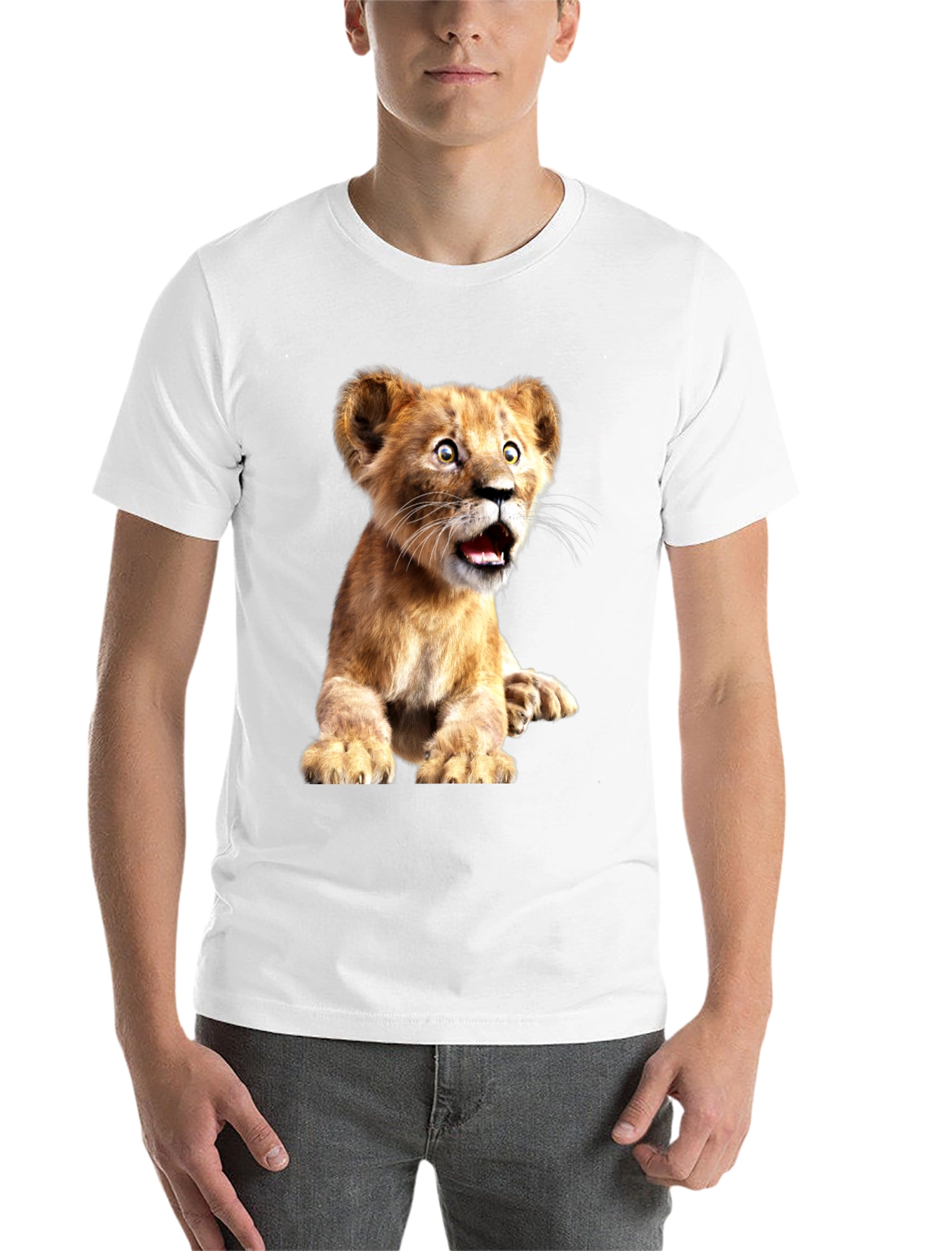 Black Lion Cub Graphic Tee - Soft Cotton Blend view 14
