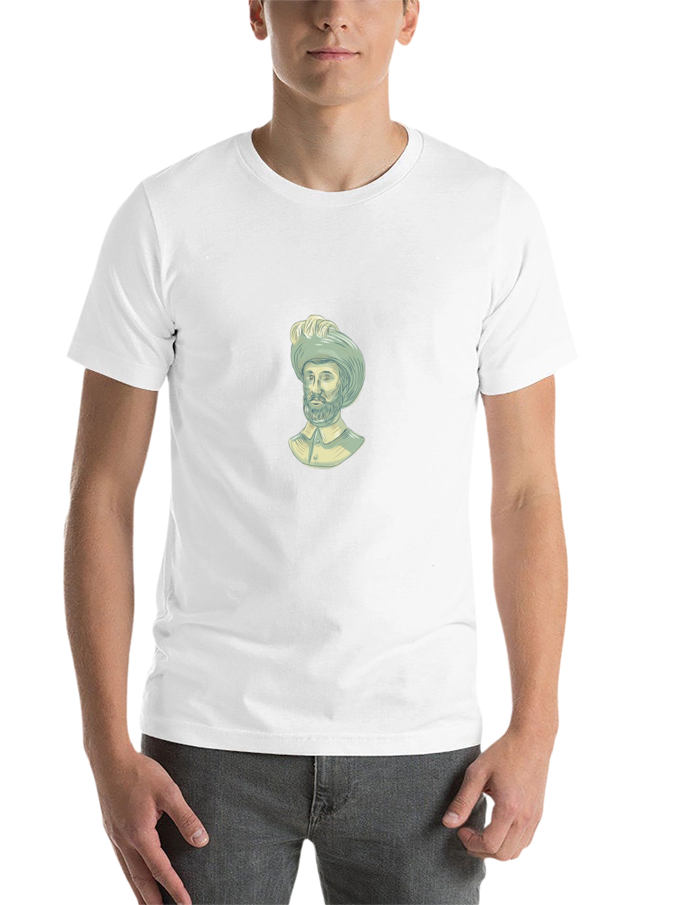 Vintage Portrait Graphic T-Shirt - Soft Cotton Blend - 14