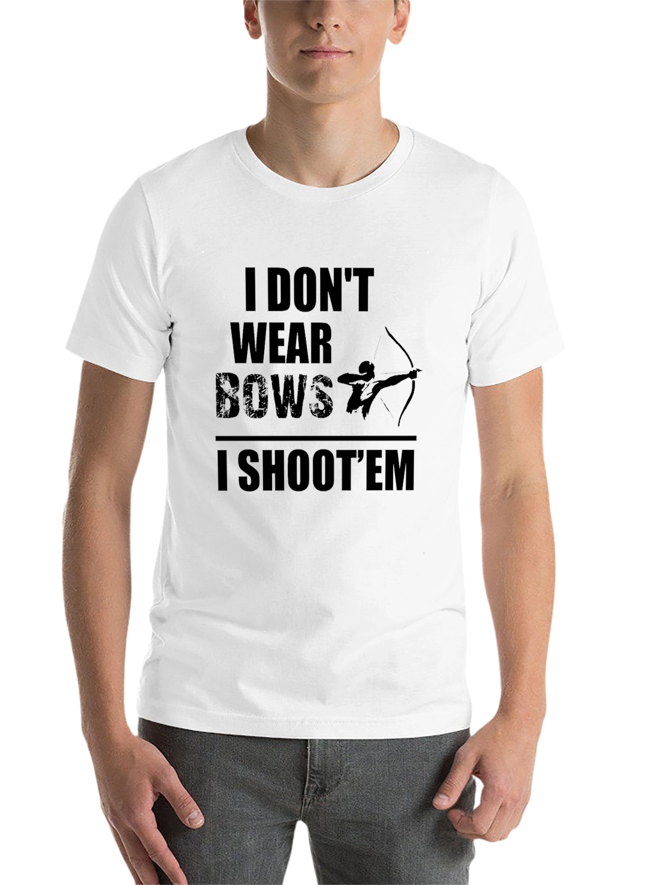 Black Archer T-Shirt - I Don't Wear Bows I Shoot 'Em view 14