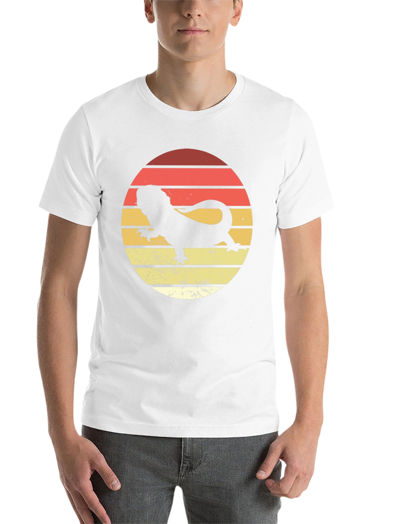 Black Bearded Dragon Sunset T-Shirt view 14
