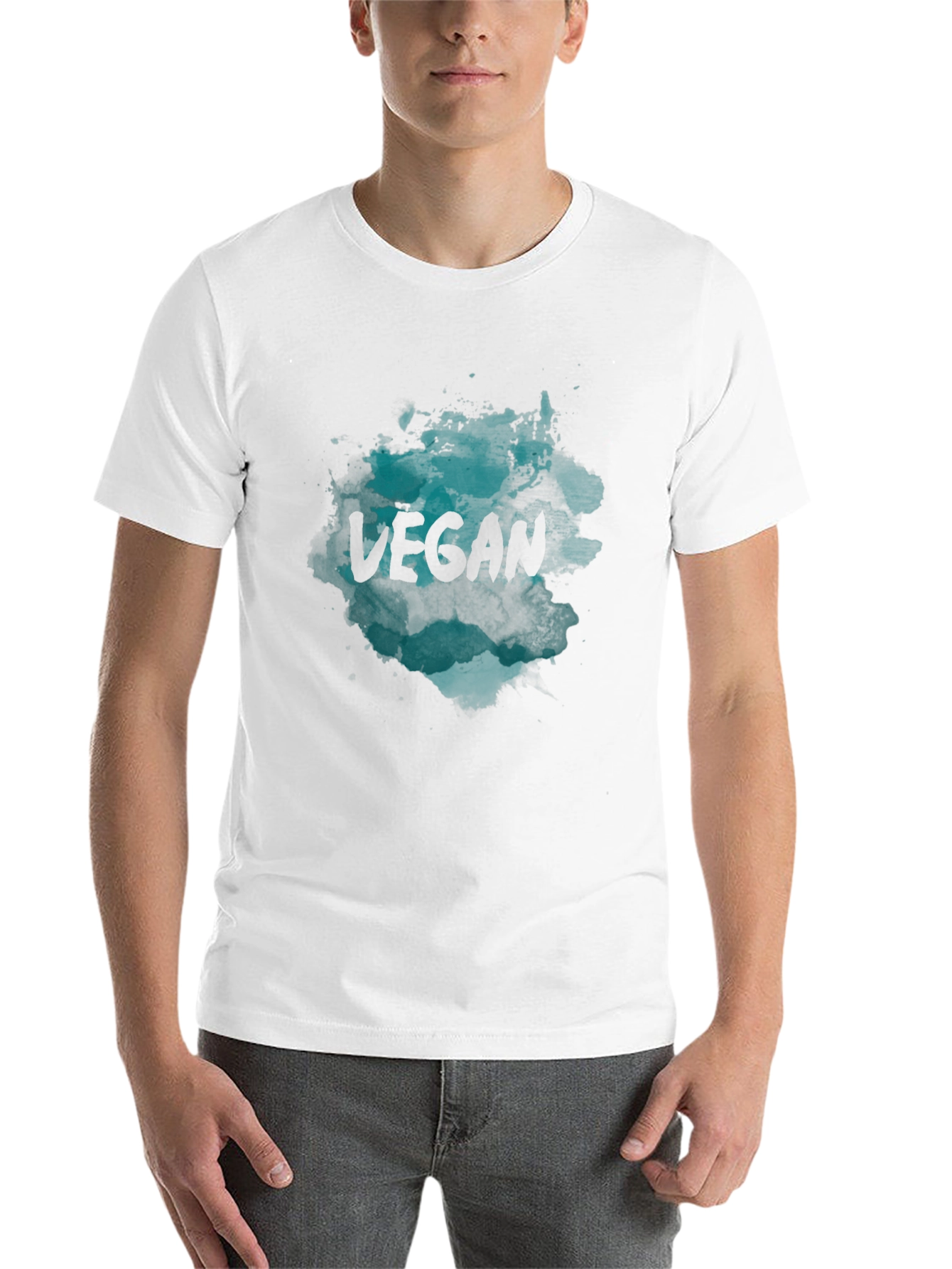 Black Vegan Graphic T-Shirt - Men's Black Tee view 14
