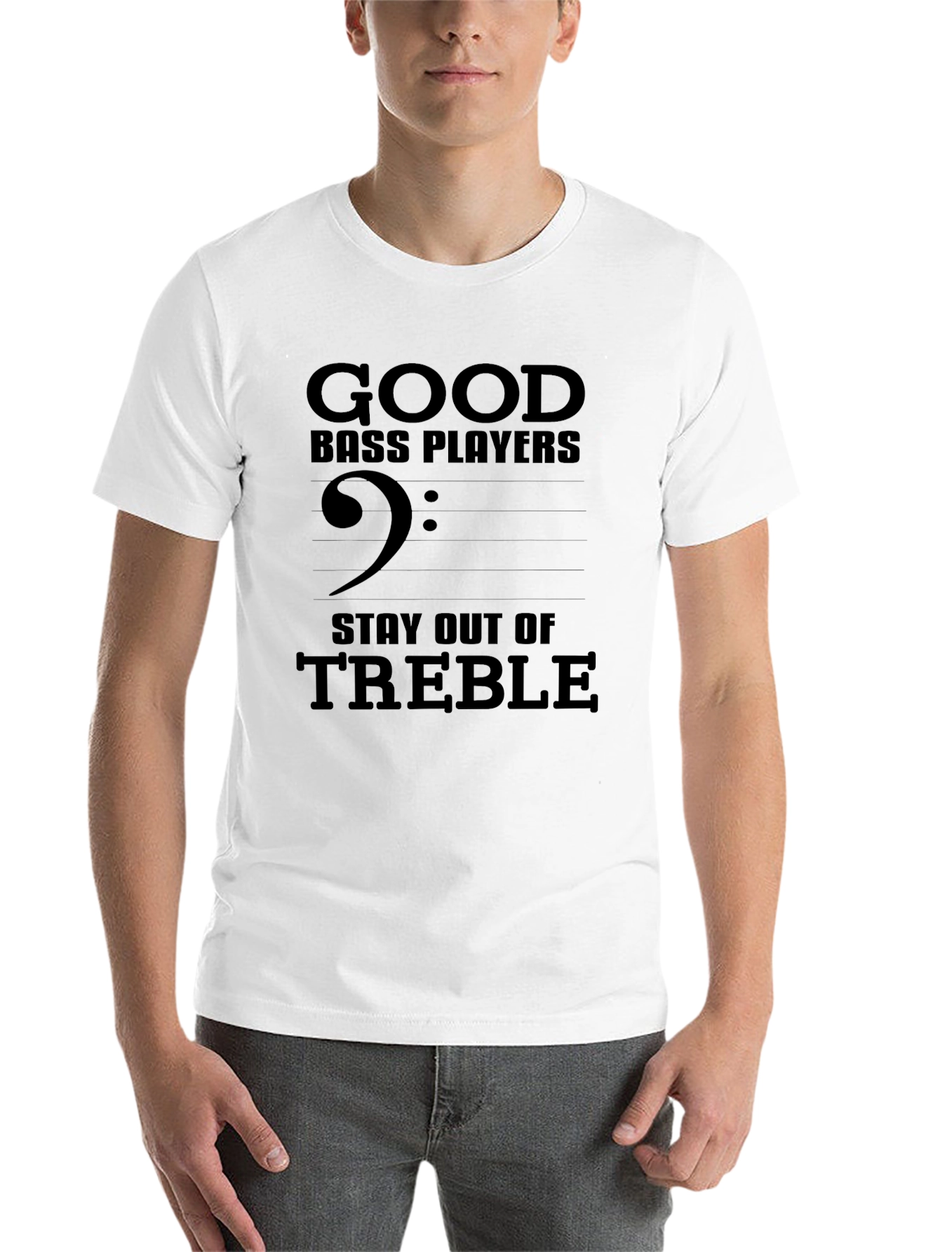 Black Bass Player Stay Out of Treble Graphic Tee view 14
