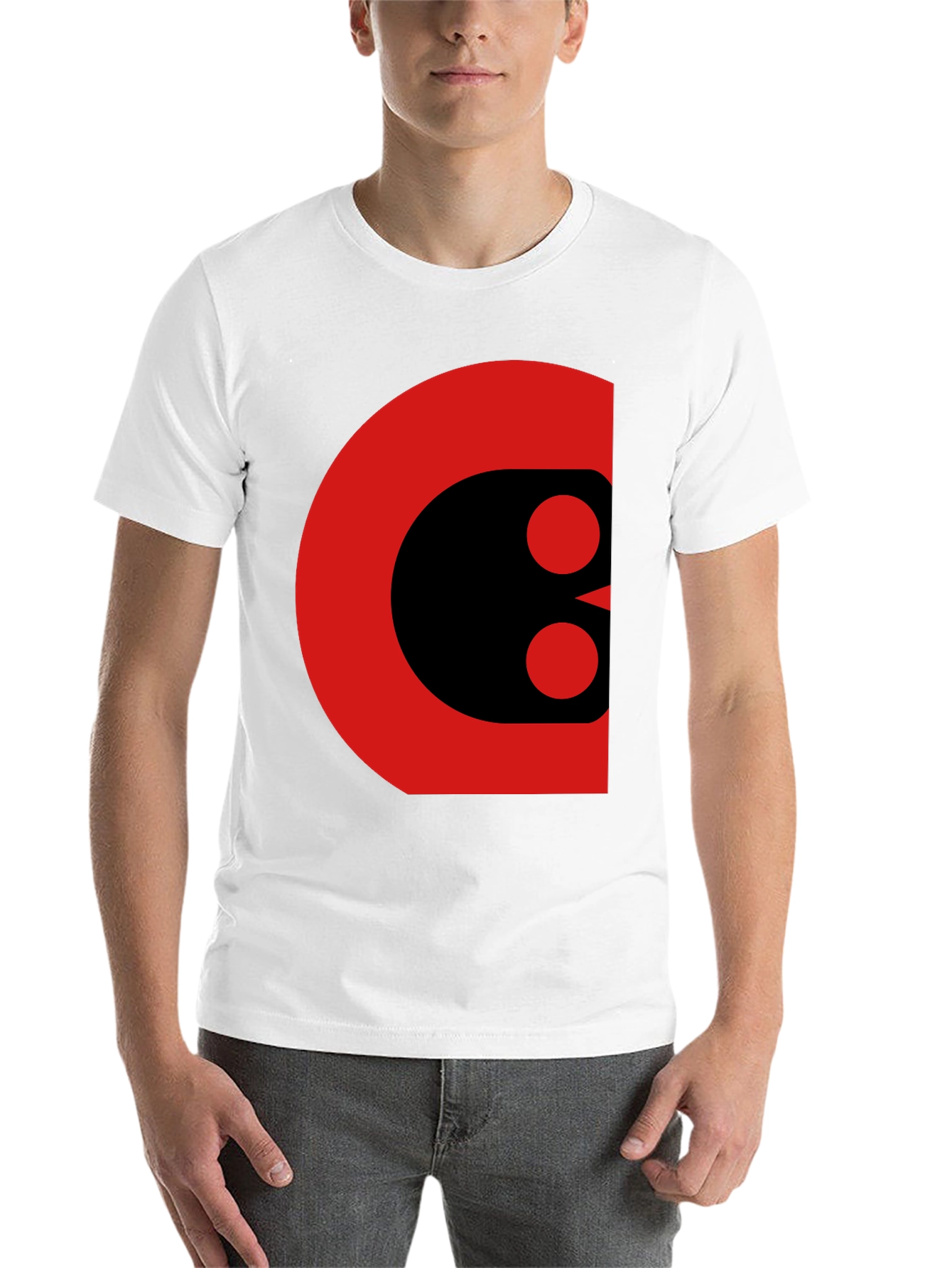 Black Bold Graphic Tee - Abstract Red and Black Design view 14