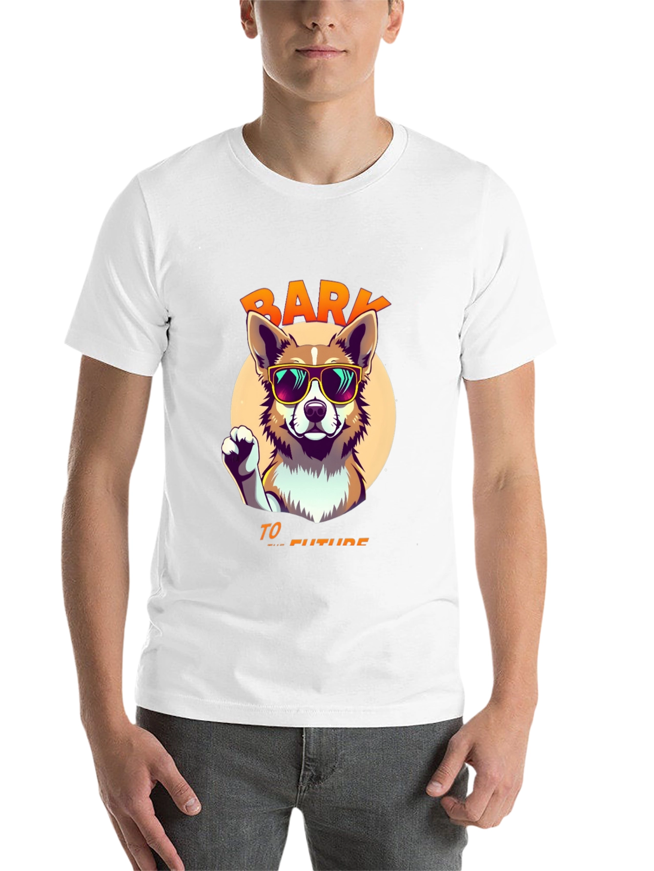Black Bark to the Future Dog T-Shirt view 14