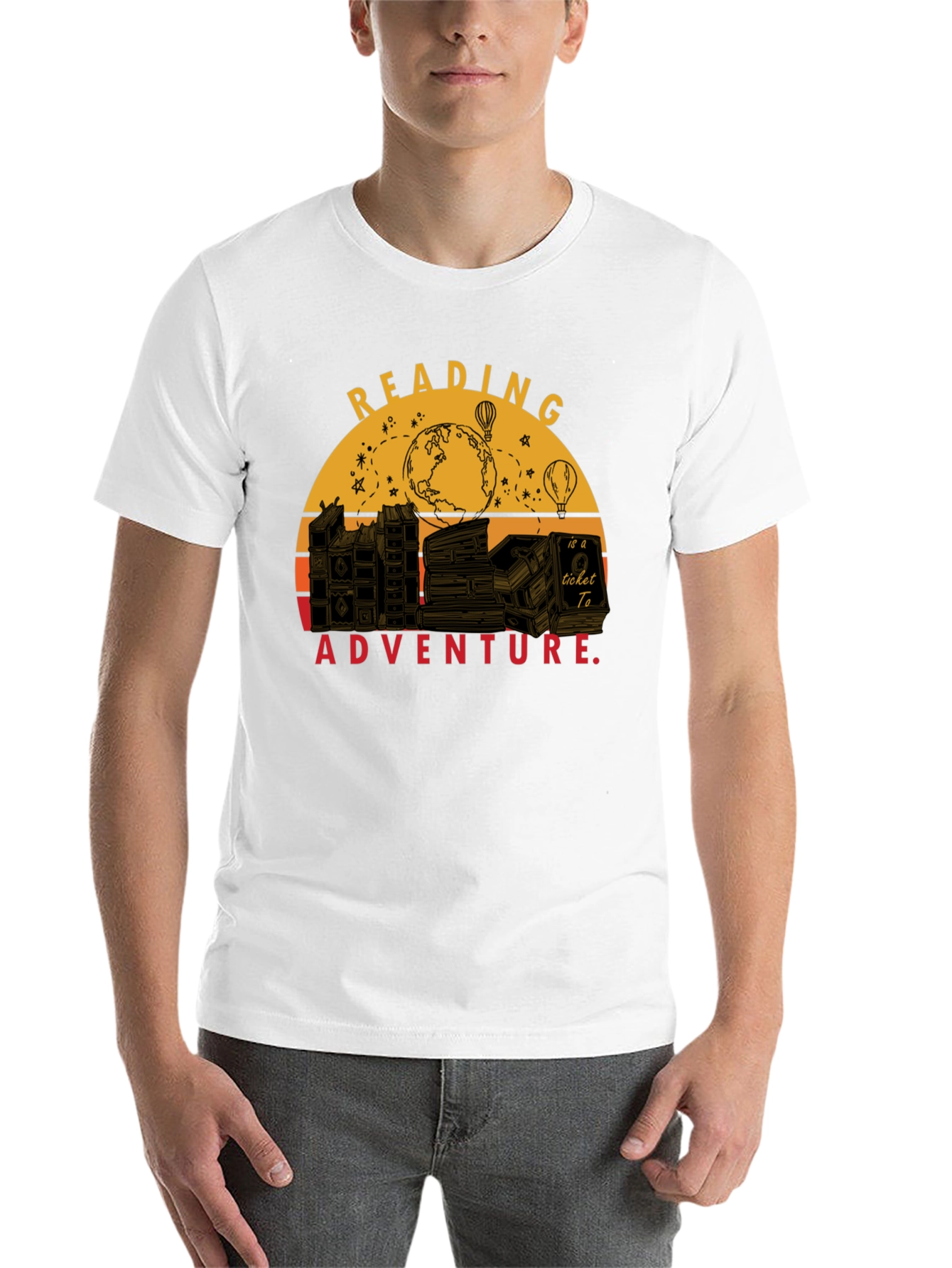 Black Reading is Adventure T-Shirt view 14