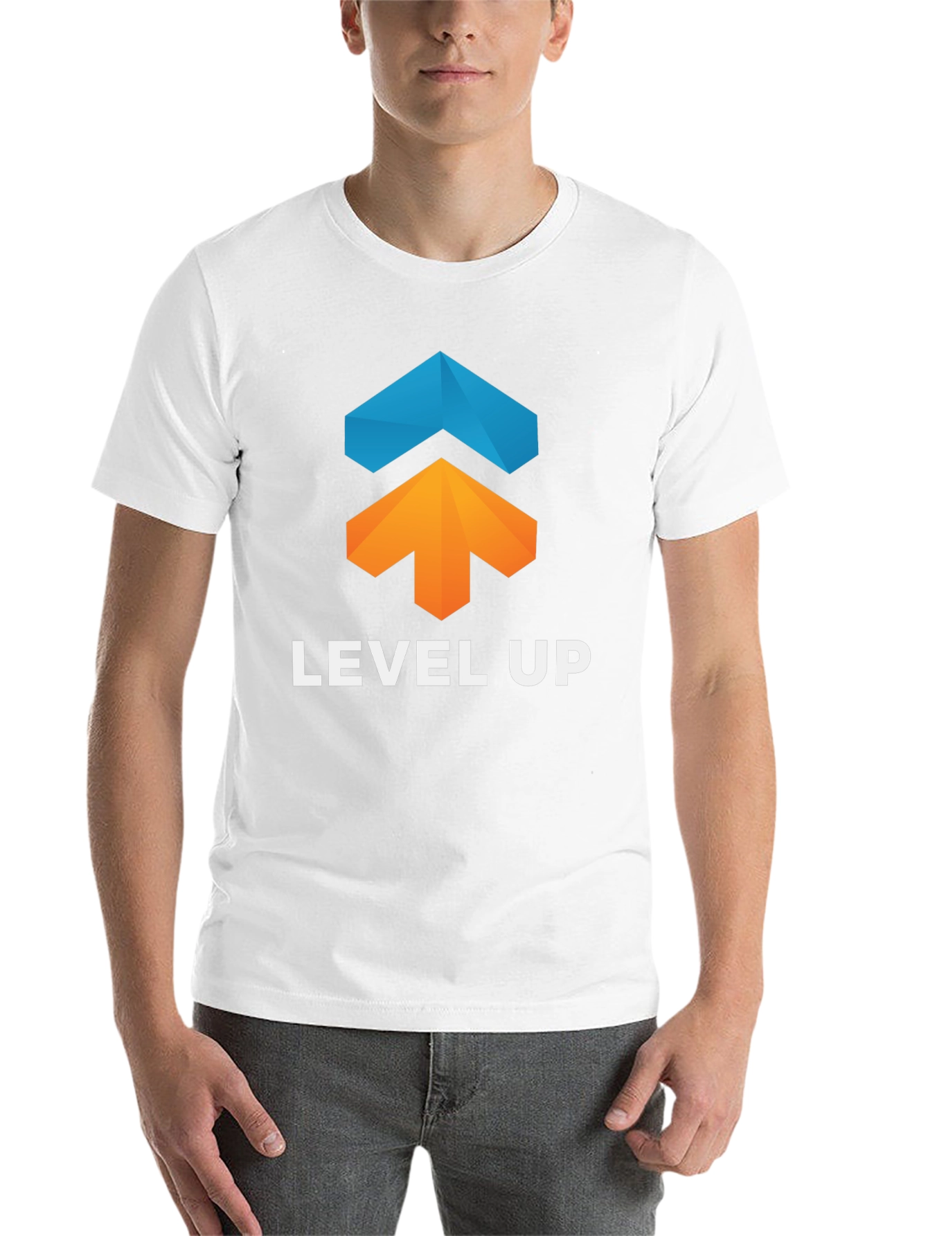 Level Up Graphic Tee - Black Cotton Blend - 14
